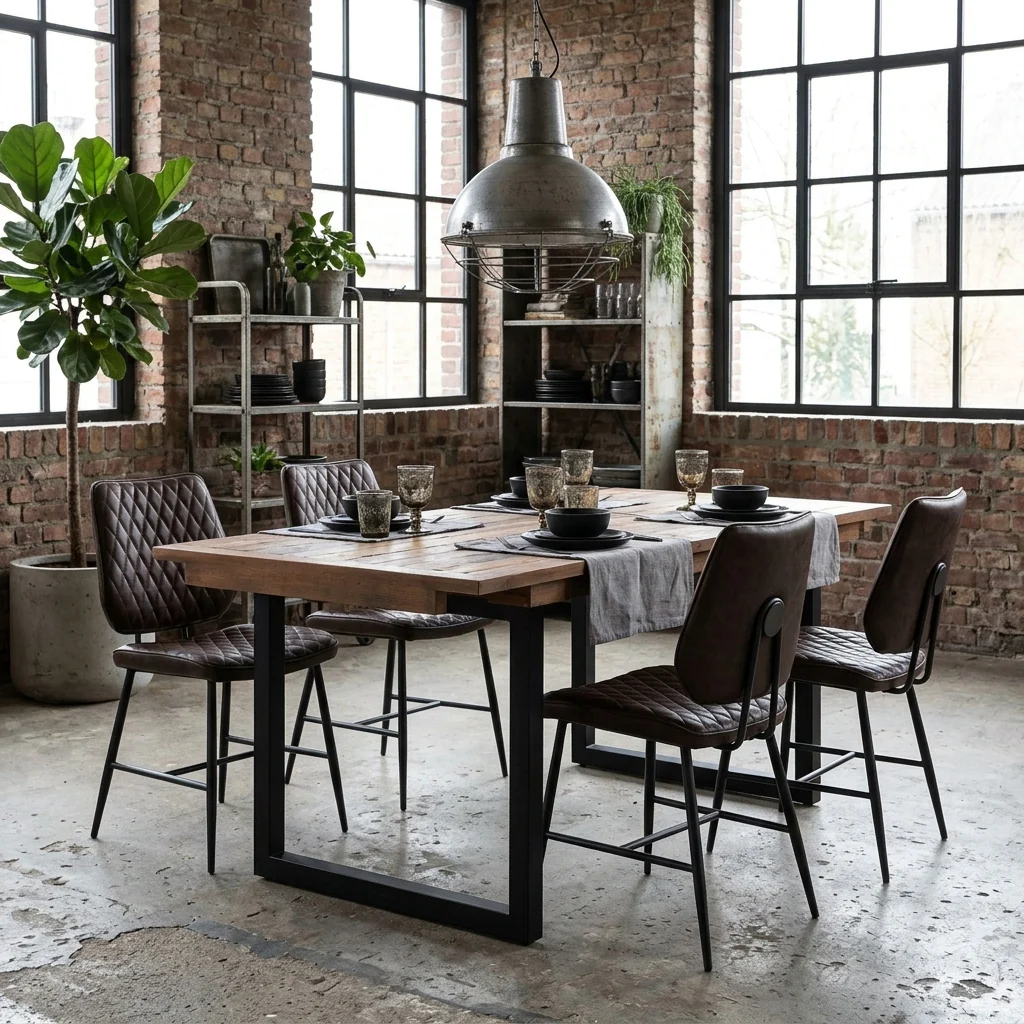 Detroit Extending Dining Table & 4 Starley Dining Chairs Set - Image 2