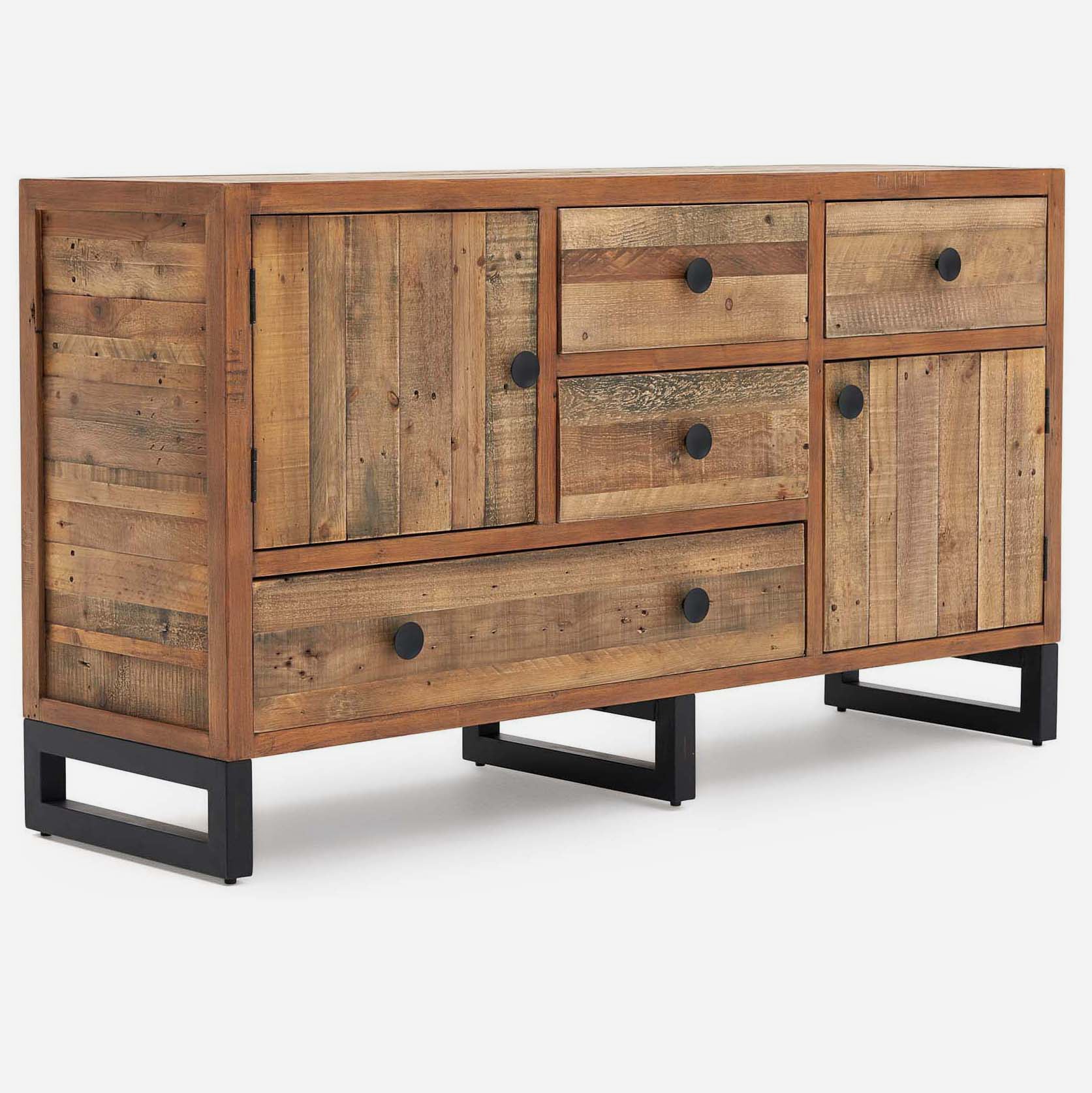 Detroit Wide Sideboard - Wide Sideboard Oaklands & Rustic Natural Finish - Image 5