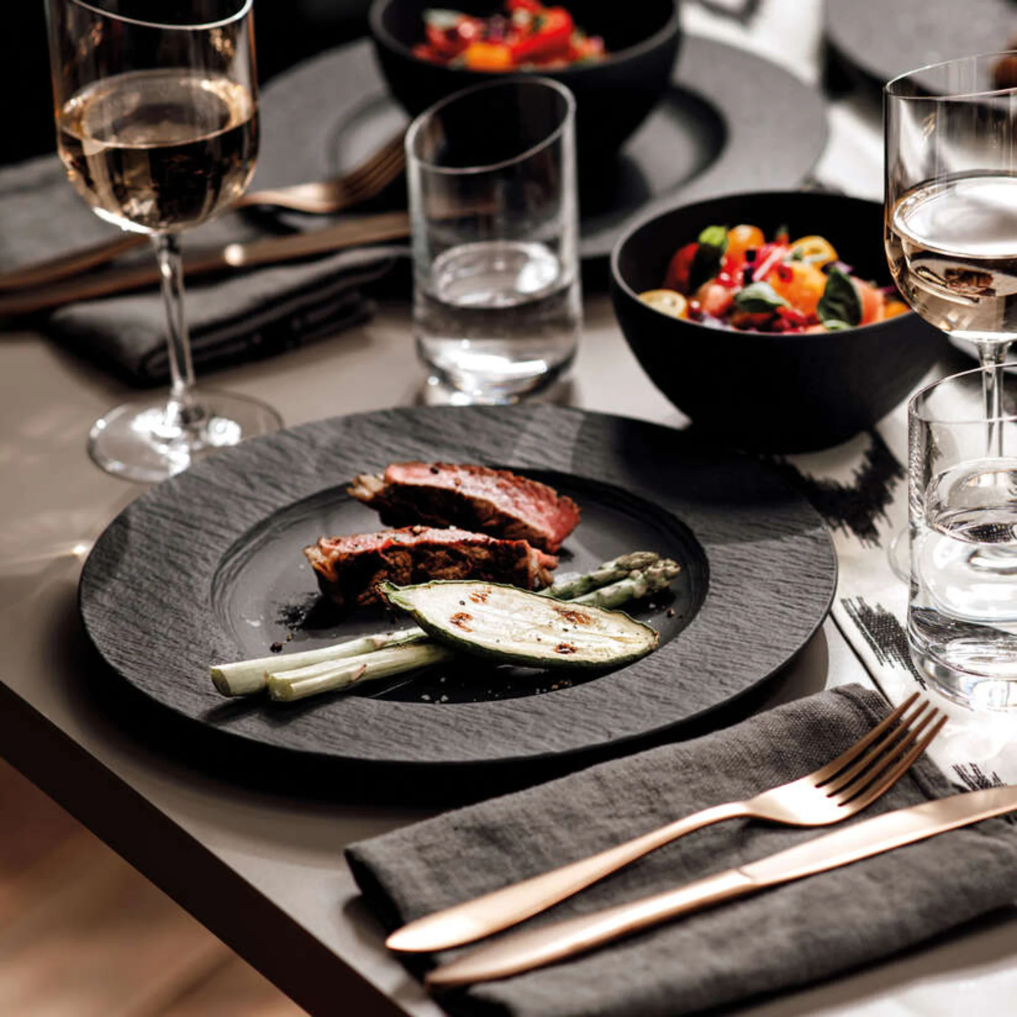 Villeroy & Boch Dinner Plate Black - Flat Plate 27CM Black - Image 2