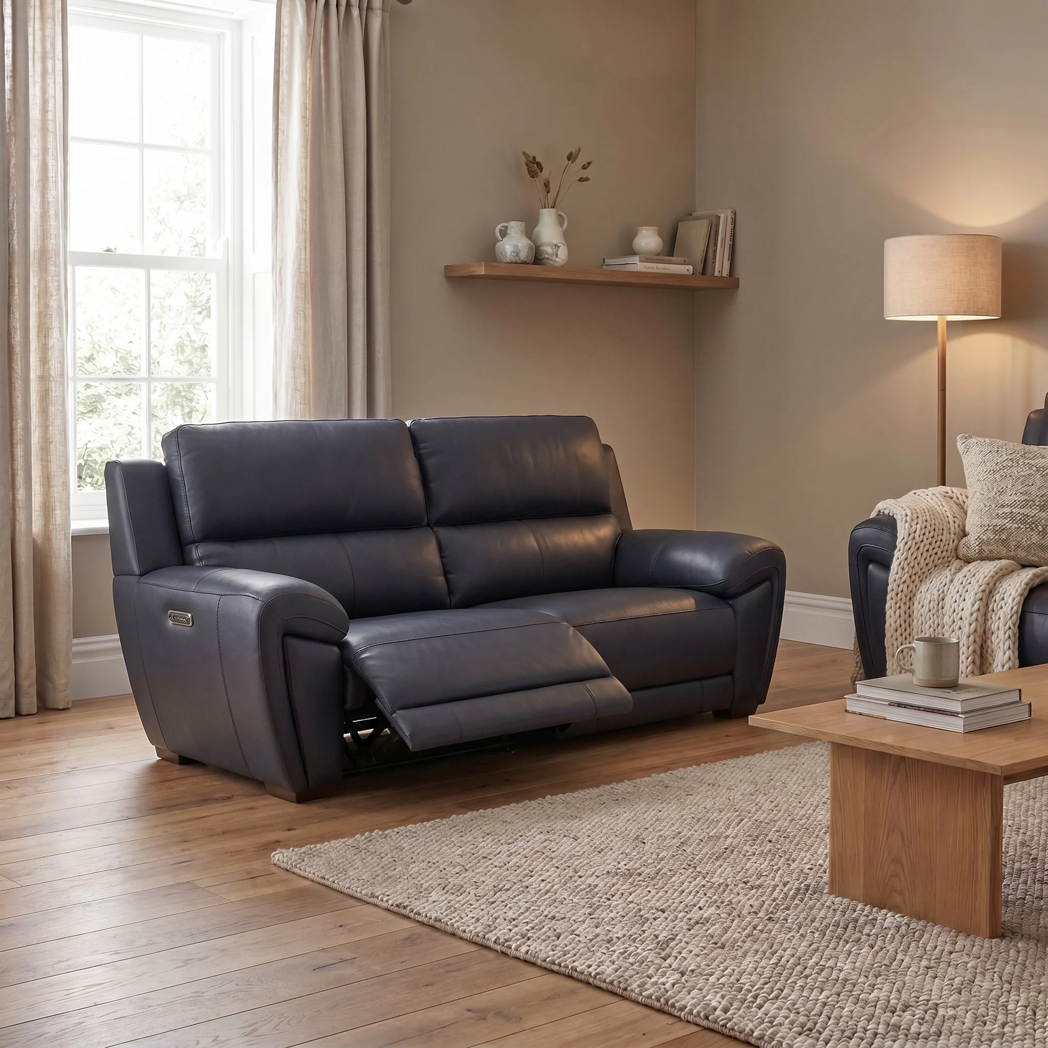 Echo 3 Seater Recliner Sofa - 2.5 Seater Sofa 2 Power Recliners Cat 25S - Power Recliner Power Footrest Headrest & USB - Image 2