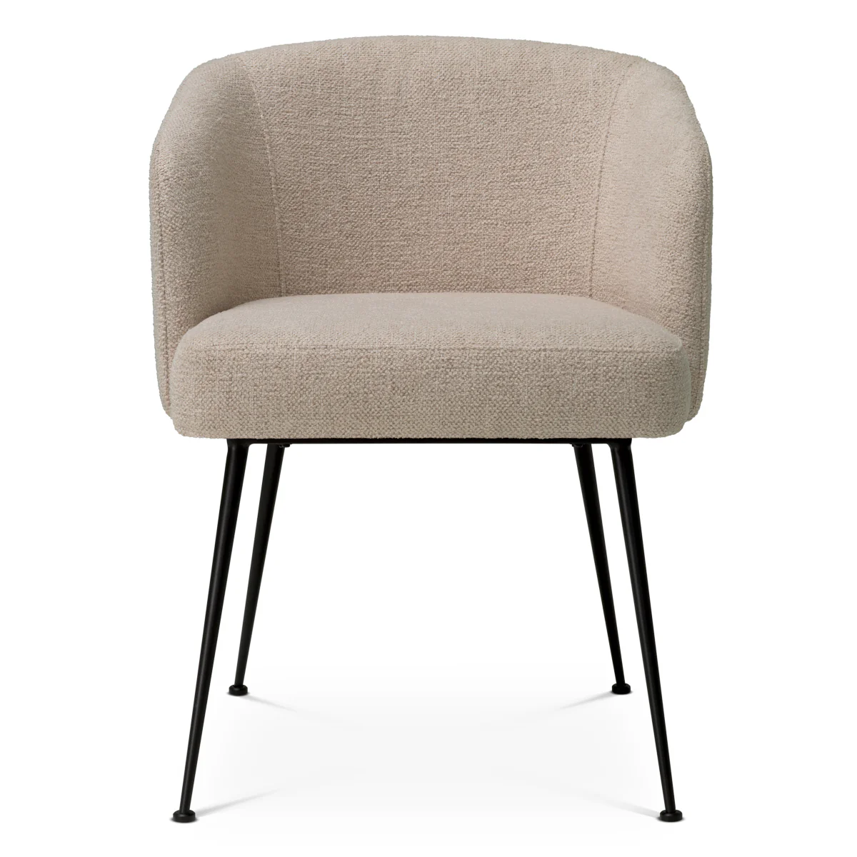 Eichholtz Aiden Dining Chair Renato Off-White Black Legs - Aiden Dining Chair Renato Off-White - Image 3