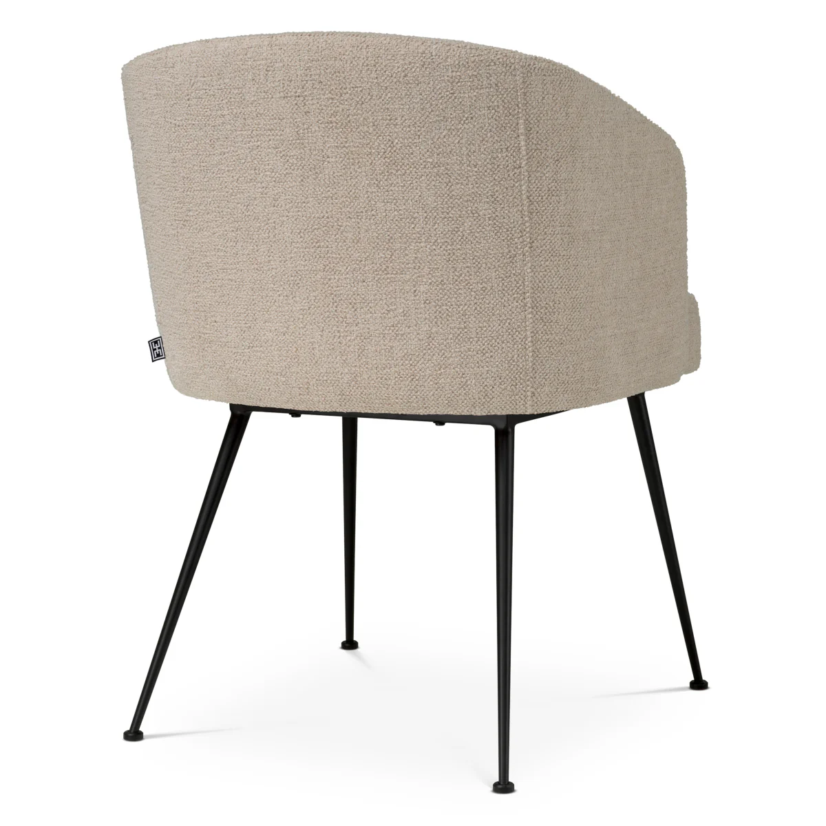 Eichholtz Aiden Dining Chair Renato Off-White Black Legs - Aiden Dining Chair Renato Off-White - Image 4