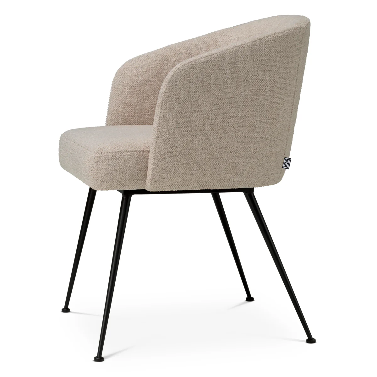 Eichholtz Aiden Dining Chair Renato Off-White Black Legs - Aiden Dining Chair Renato Off-White - Image 5