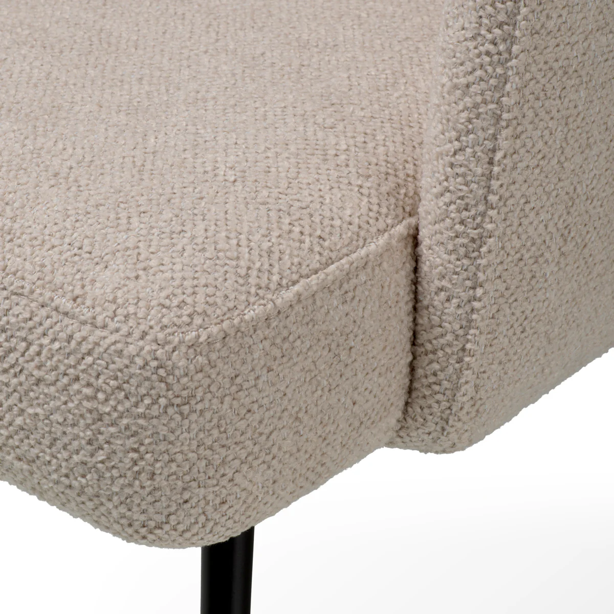 Eichholtz Aiden Dining Chair Renato Off-White Black Legs - Aiden Dining Chair Renato Off-White - Image 6