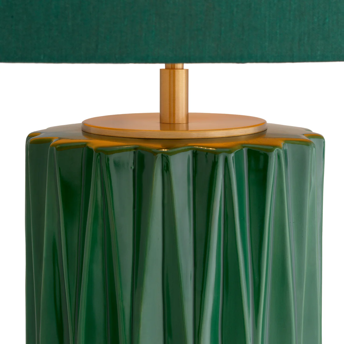 Eichholtz Amarello Table Lamp Crackled Green Ceramic Antique Brass Finish - Table Lamp Amarello - Image 4