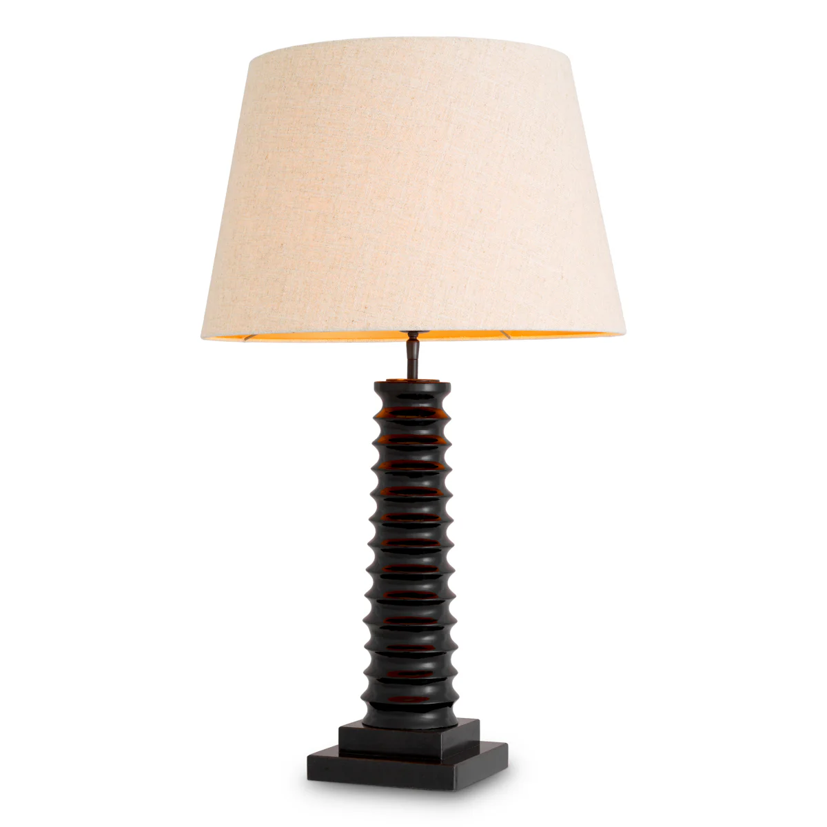 Eichholtz Callao Table Lamp Piano Black With Black Granite Base - Table Lamp Callao