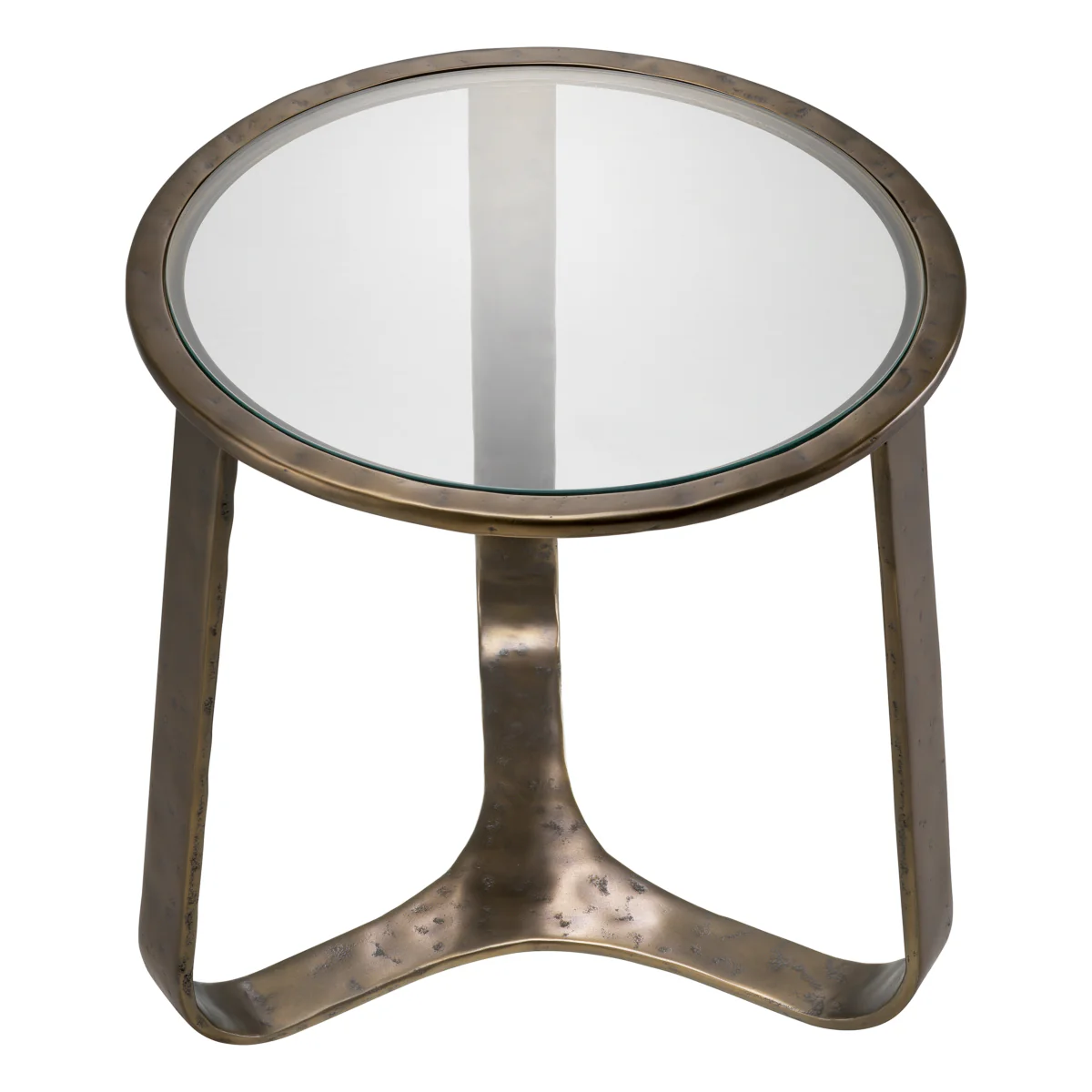 Eichholtz Cambronne Side Table Bronze Finish Clear Glass Top - Side Table Bronze Finish Clear Glass Top - Image 3