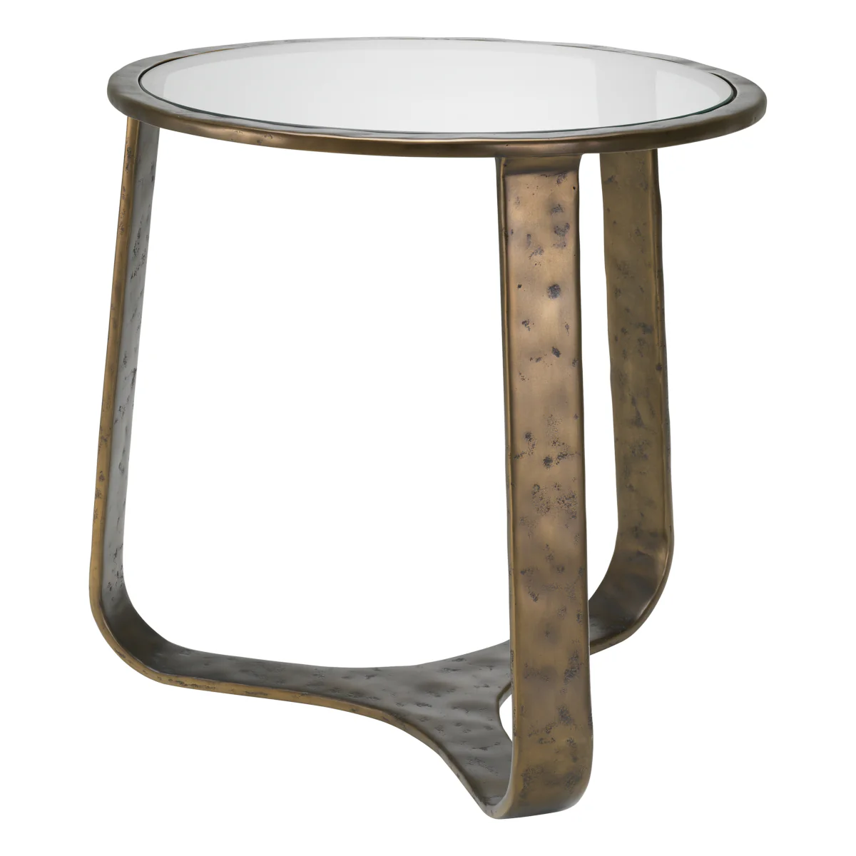 Eichholtz Cambronne Side Table Bronze Finish Clear Glass Top - Side Table Bronze Finish Clear Glass Top - Image 4