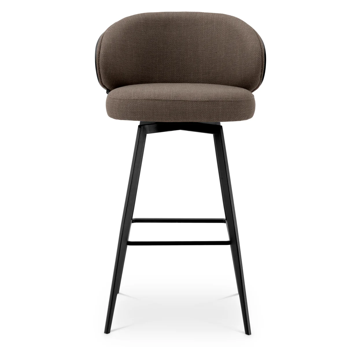 Eichholtz Camerota Swivel Bar Stool Scalea Grey  Black Wooden Back - Swivel Bar Stool Scalea Grey  Black Wooden Back - Image 3