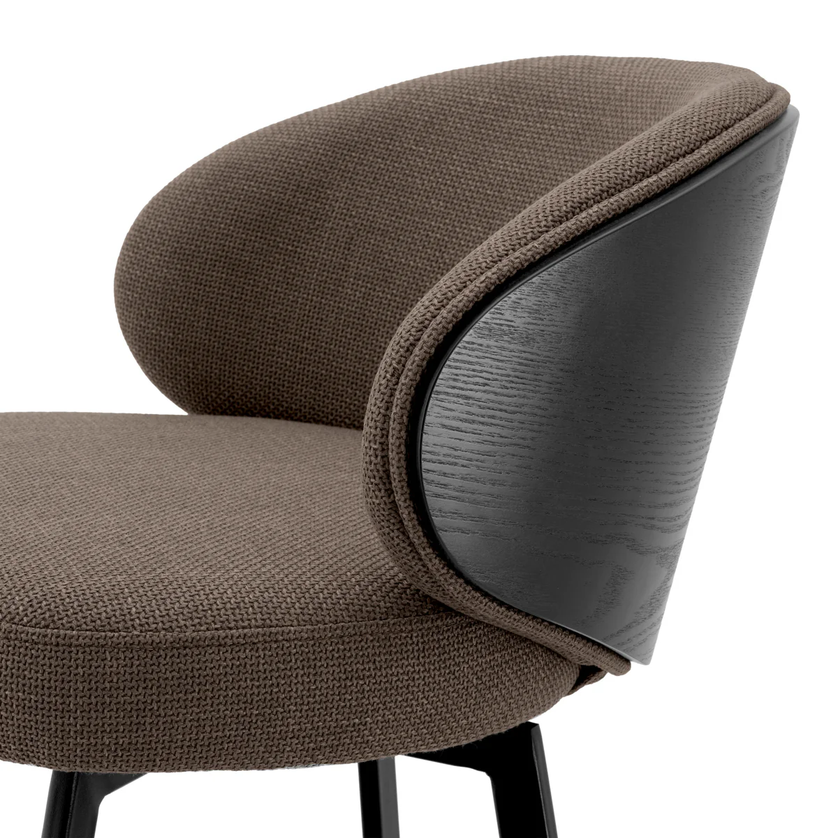 Eichholtz Camerota Swivel Bar Stool Scalea Grey  Black Wooden Back - Swivel Bar Stool Scalea Grey  Black Wooden Back - Image 7