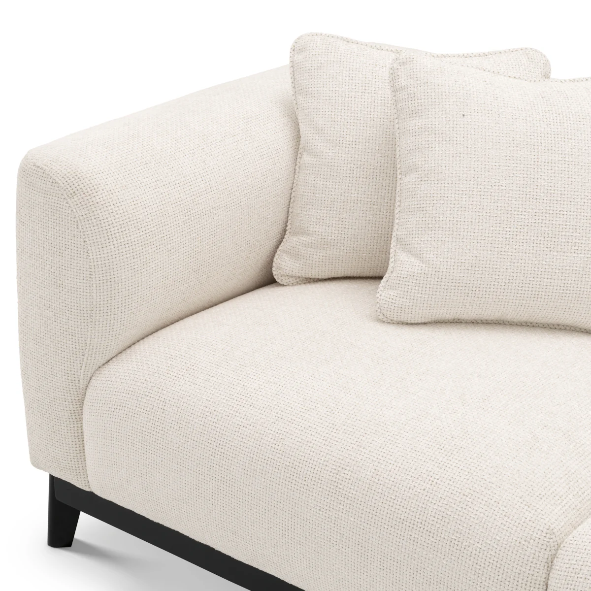 Eichholtz Corso 2 Seater Sofa Lyssa Off-White Black Finish Base - 2 Seater Sofa Lyssa Off-White - Image 5