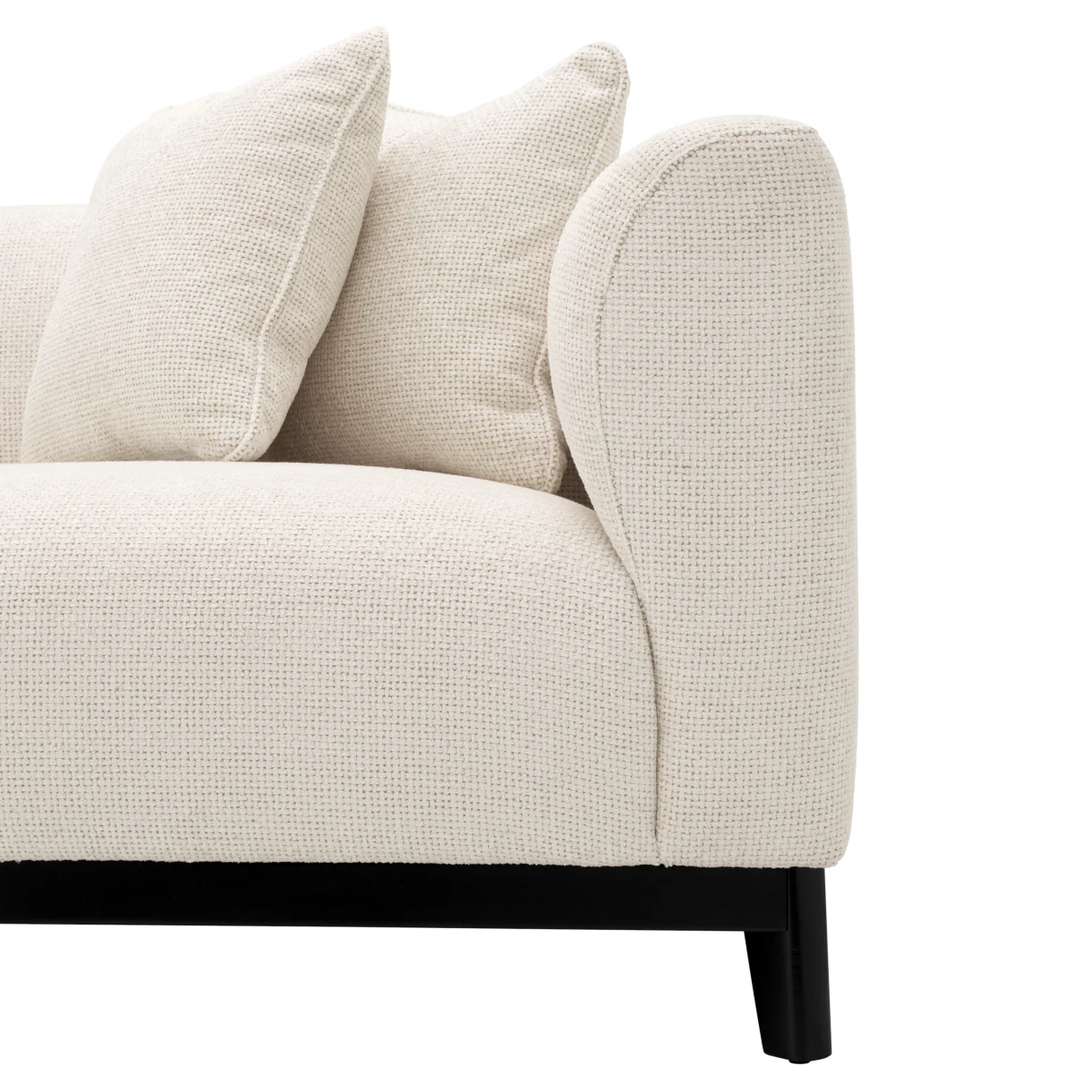 Eichholtz Corso 2 Seater Sofa Lyssa Off-White Black Finish Base - 2 Seater Sofa Lyssa Off-White - Image 6