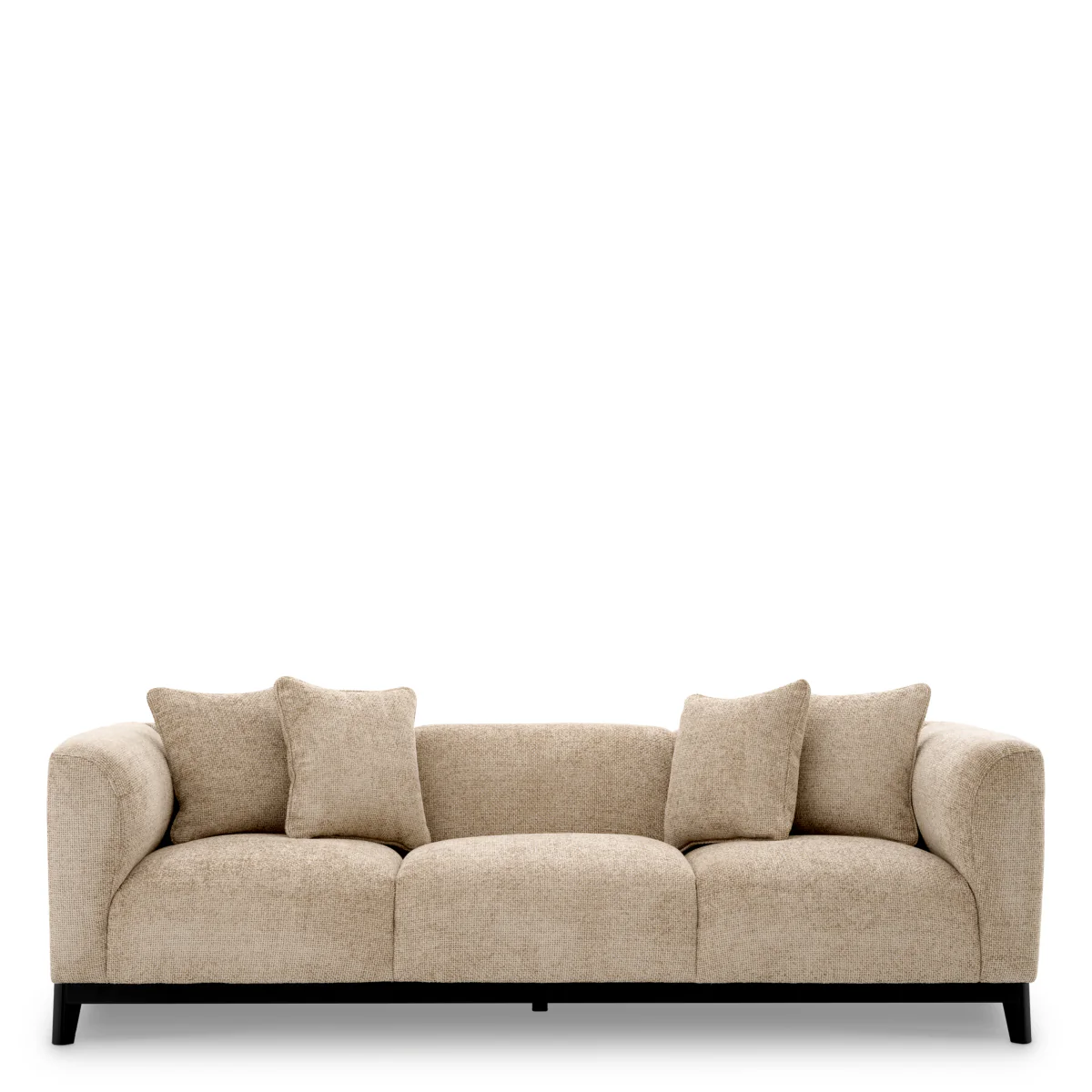 Eichholtz Corso 3 Seater Sofa Lyssa Sand Black Base - 3 Seater Sofa Lyssa Sand - Image 2