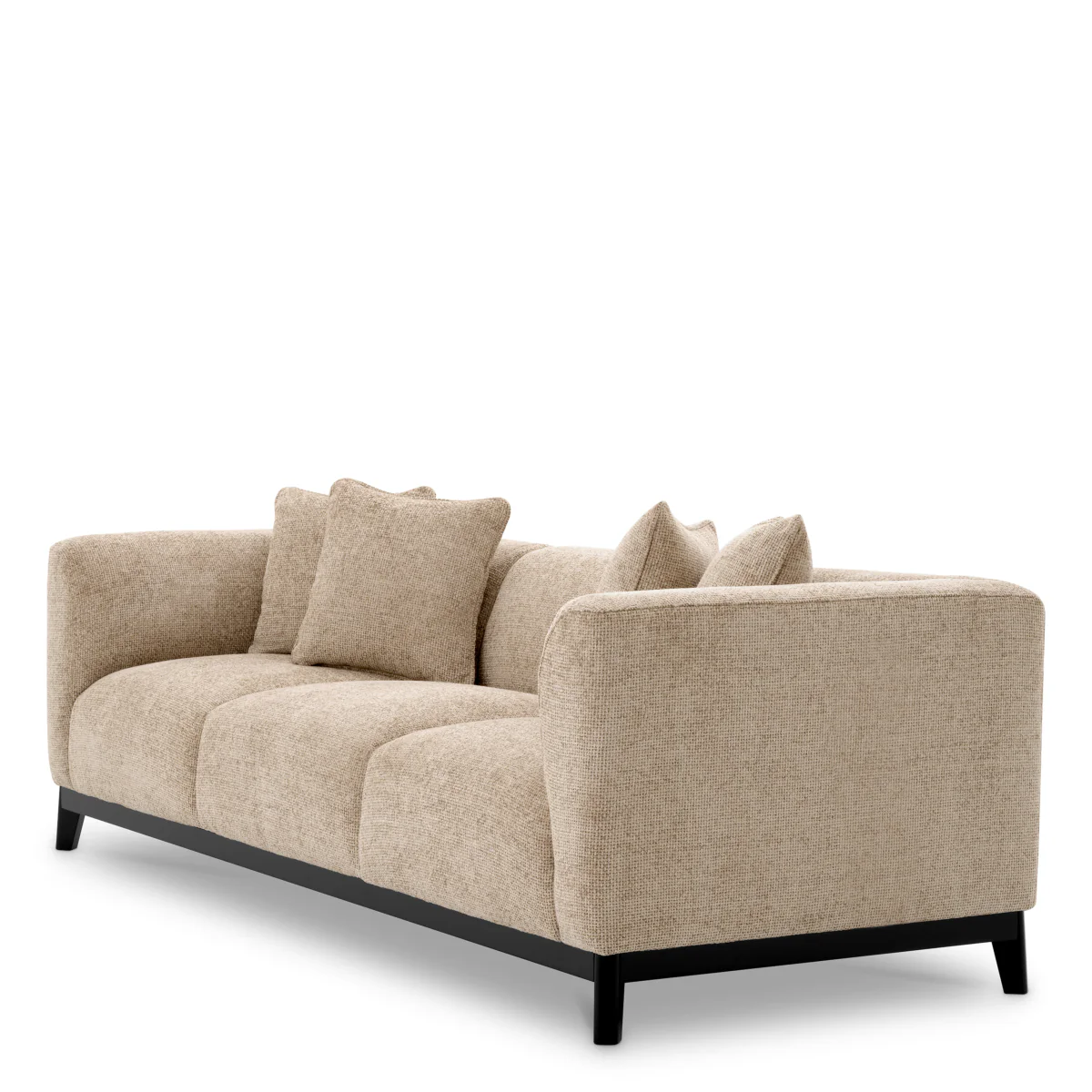 Eichholtz Corso 3 Seater Sofa Lyssa Sand Black Base - 3 Seater Sofa Lyssa Sand - Image 3