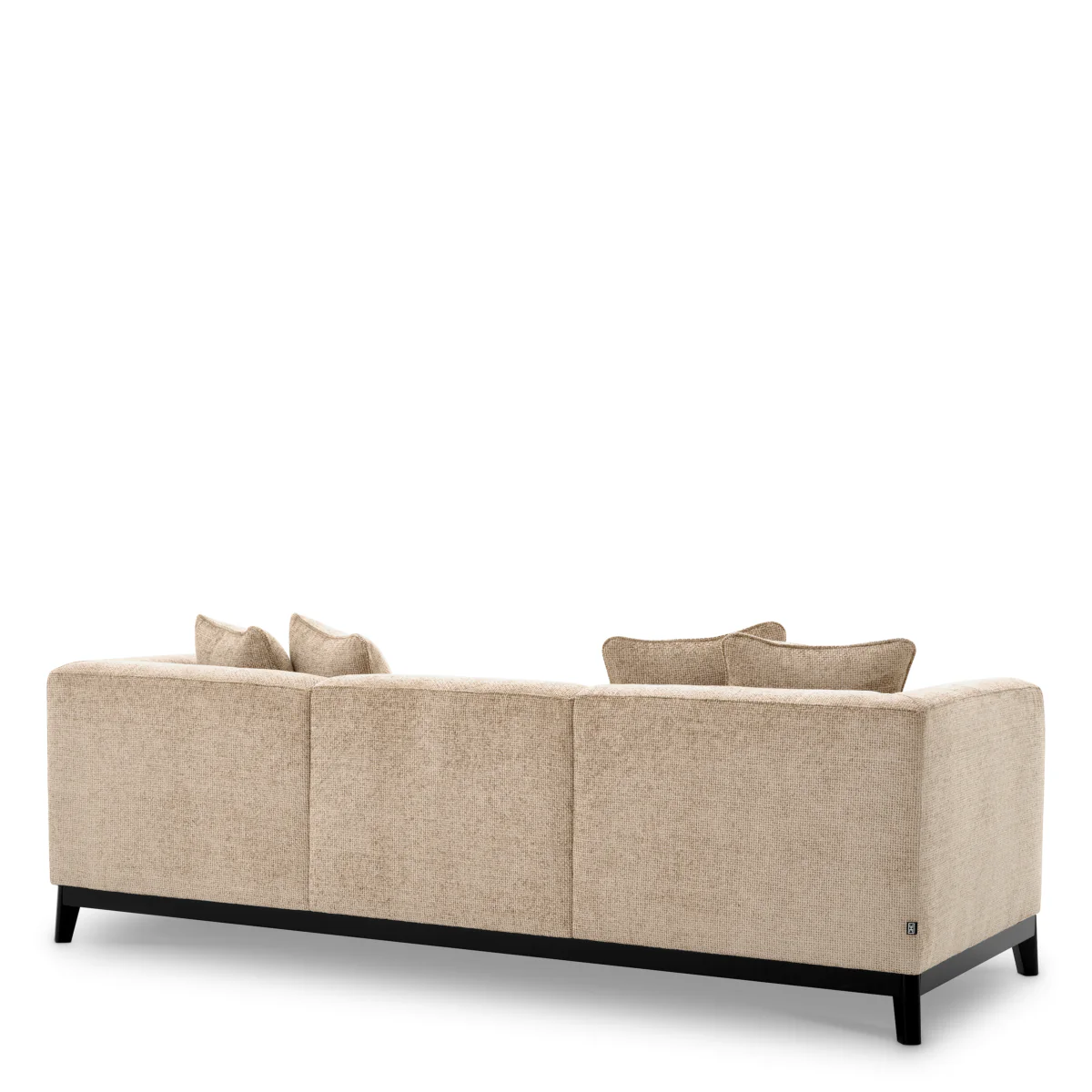 Eichholtz Corso 3 Seater Sofa Lyssa Sand Black Base - 3 Seater Sofa Lyssa Sand - Image 4