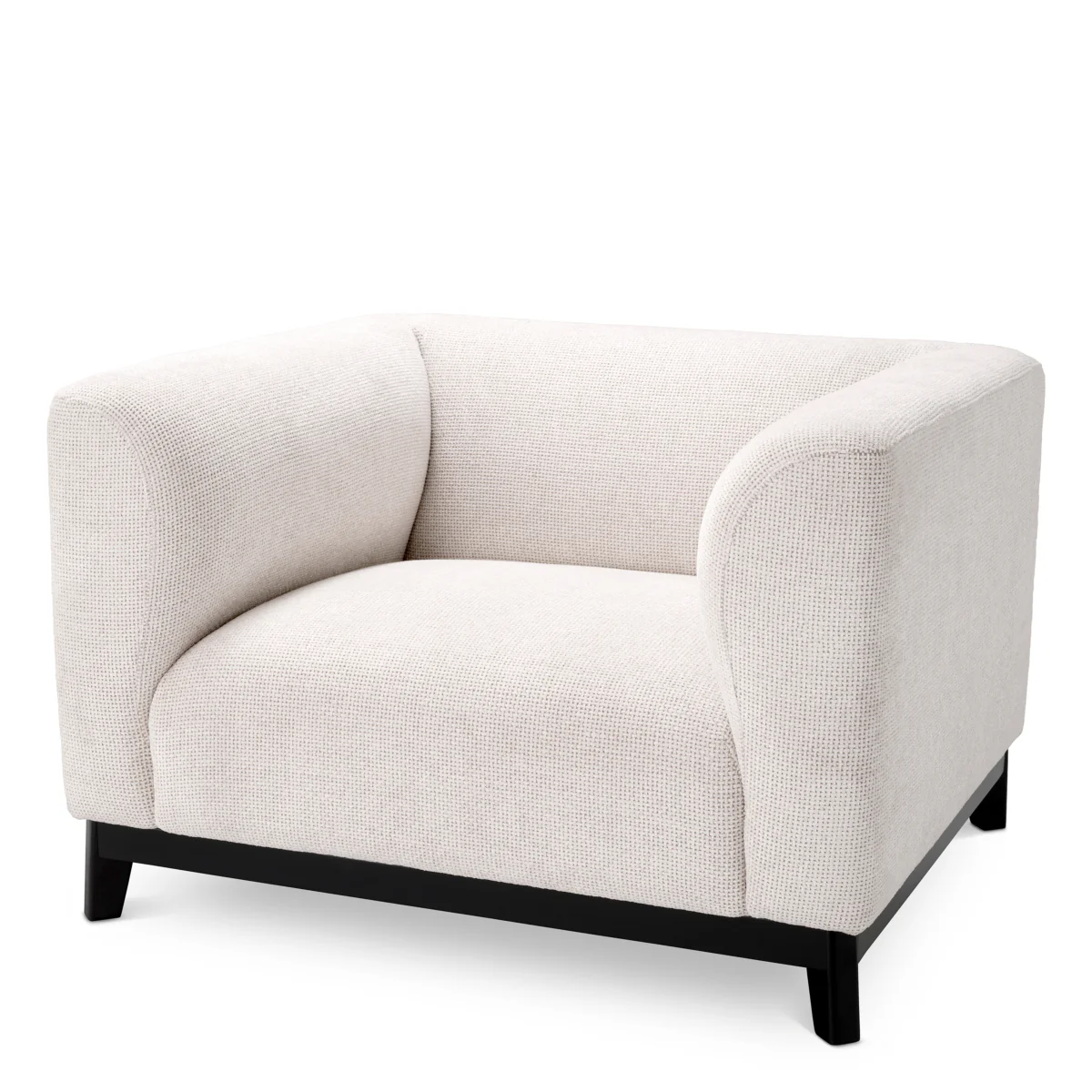 Eichholtz Corso Armchair Lyssa Off-White Black Base - Armchair Lyssa Off-White