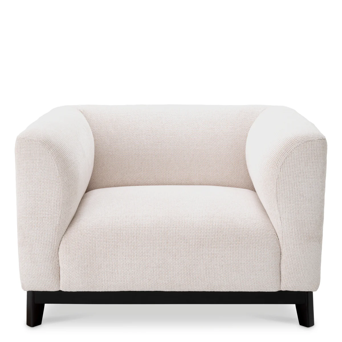 Eichholtz Corso Armchair Lyssa Off-White Black Base - Armchair Lyssa Off-White - Image 3