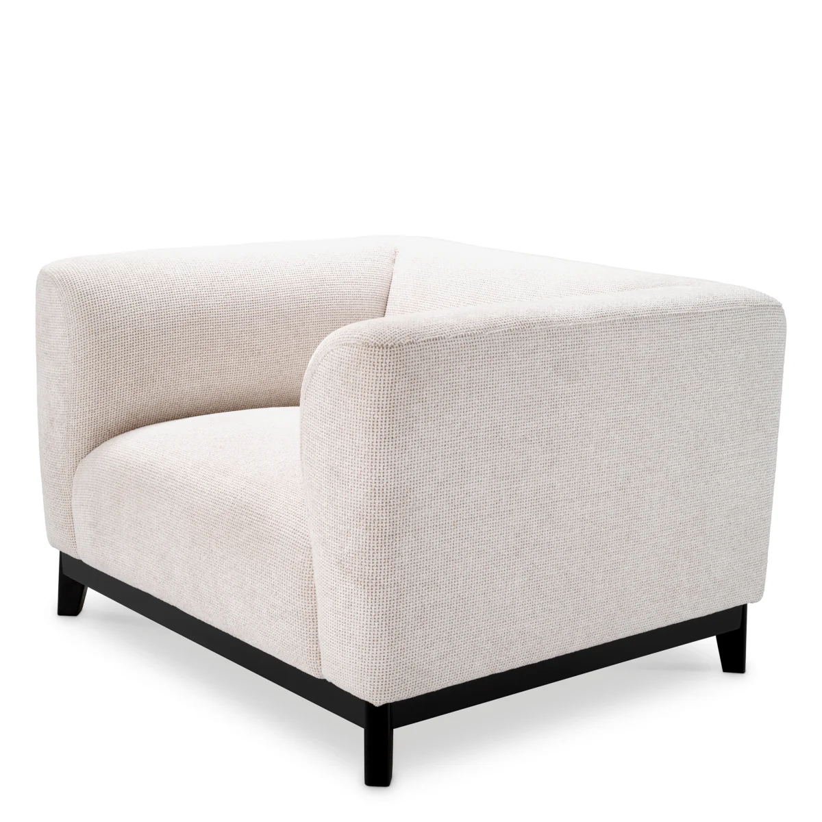 Eichholtz Corso Armchair Lyssa Off-White Black Base - Armchair Lyssa Off-White - Image 4