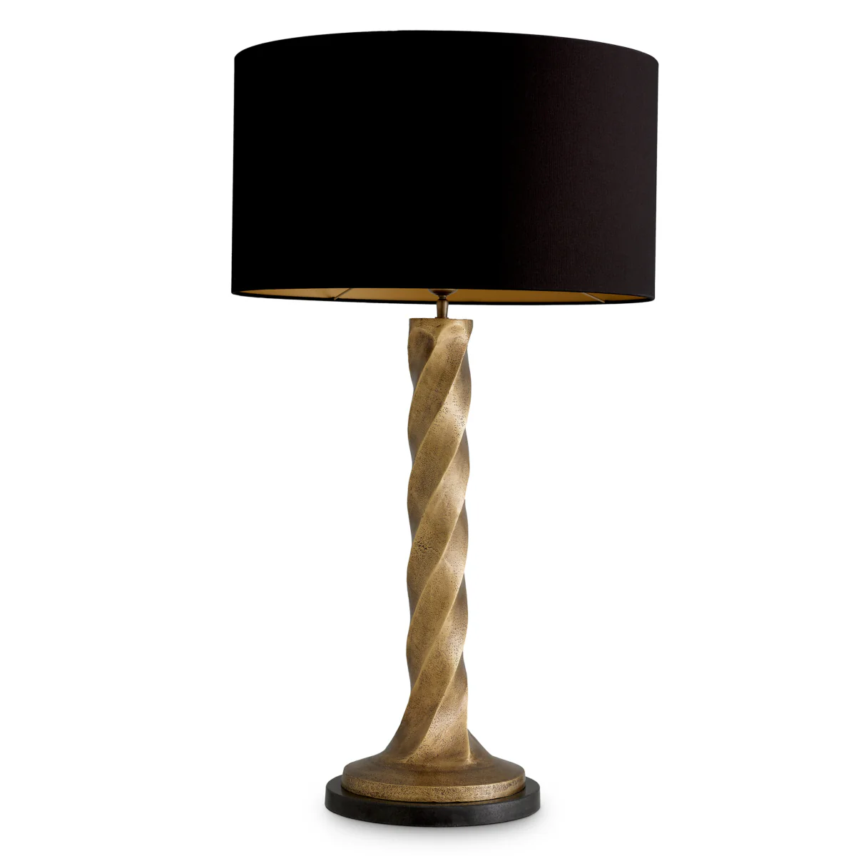 Eichholtz Costanza Table Lamp Vintgae Brass Finish Black Granite Base - Table Lamp Costanza - Image 3
