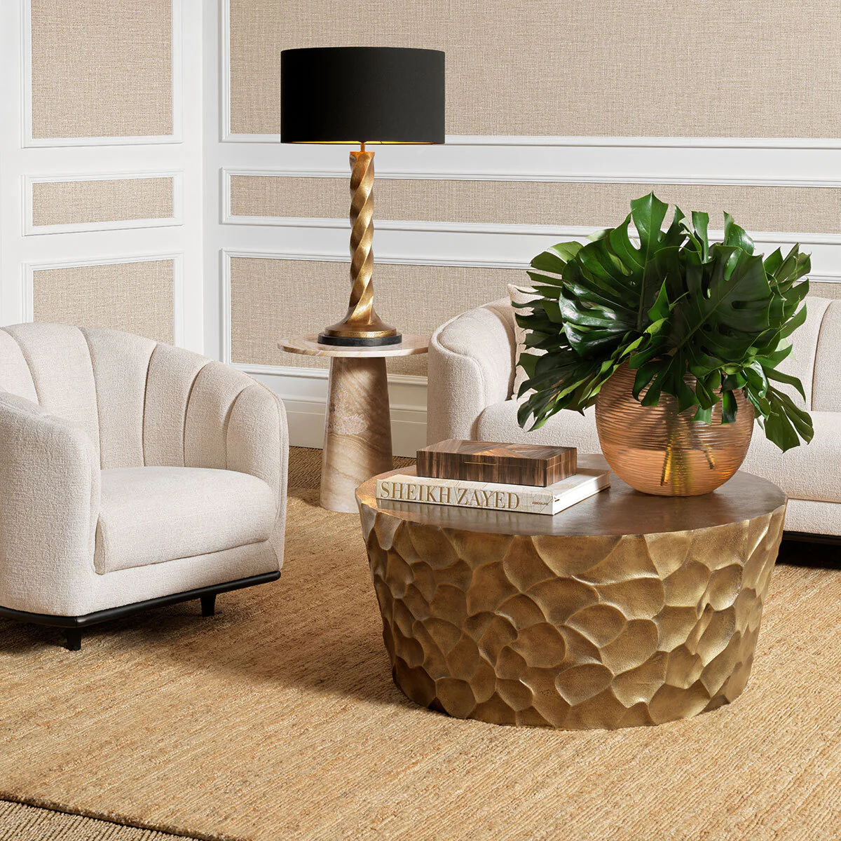 Eichholtz Fiorentino Coffee Table Vintage Brass Finish - Coffee Table Vintage Brass Finish - Image 2