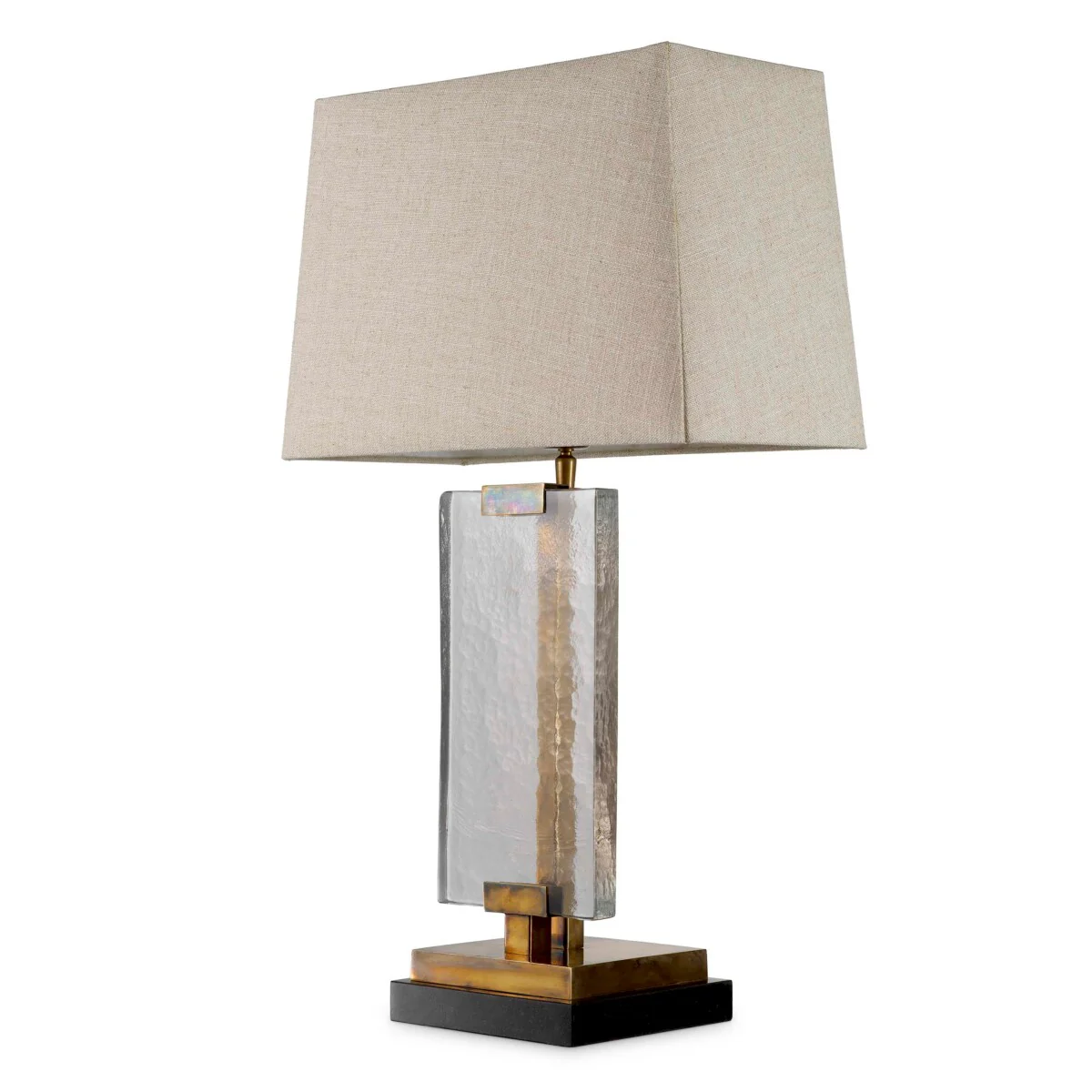 Eichholtz James Table Lamp Vintage Brass Black Granite Base - Table Lamp James - Image 3