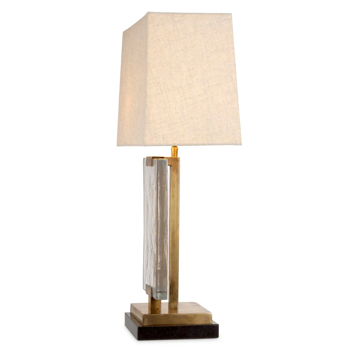 Eichholtz James Table Lamp Vintage Brass Black Granite Base - Table Lamp James - Image 4