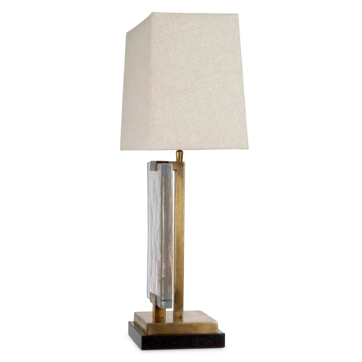 Eichholtz James Table Lamp Vintage Brass Black Granite Base - Table Lamp James - Image 5