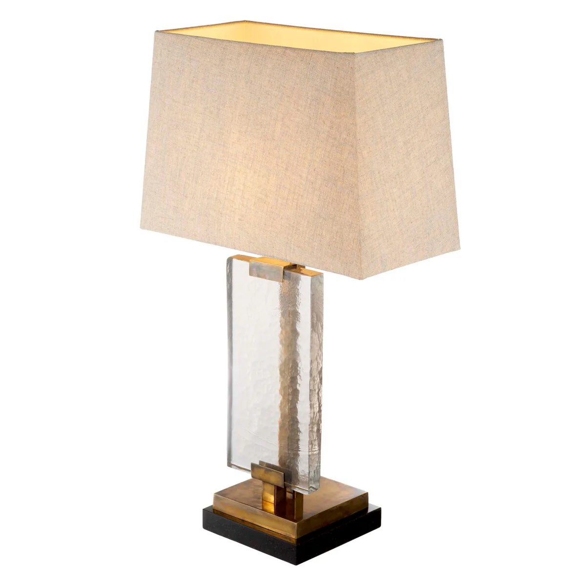 Eichholtz James Table Lamp Vintage Brass Black Granite Base - Table Lamp James - Image 6