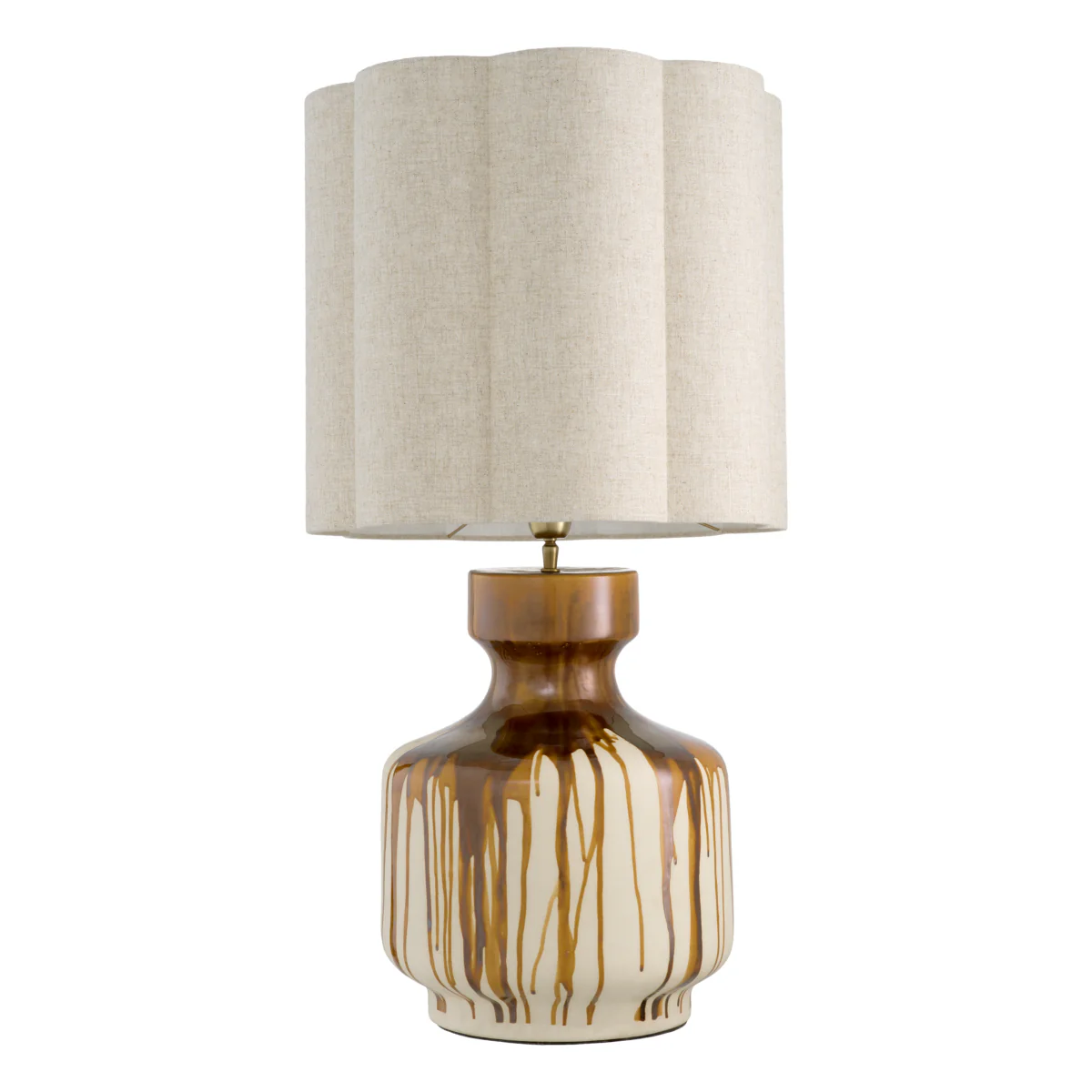 Eichholtz Lorena Table Lamp Brown Drip Effect Vintage Brass Finish - Table Lamp Lorena - Image 3