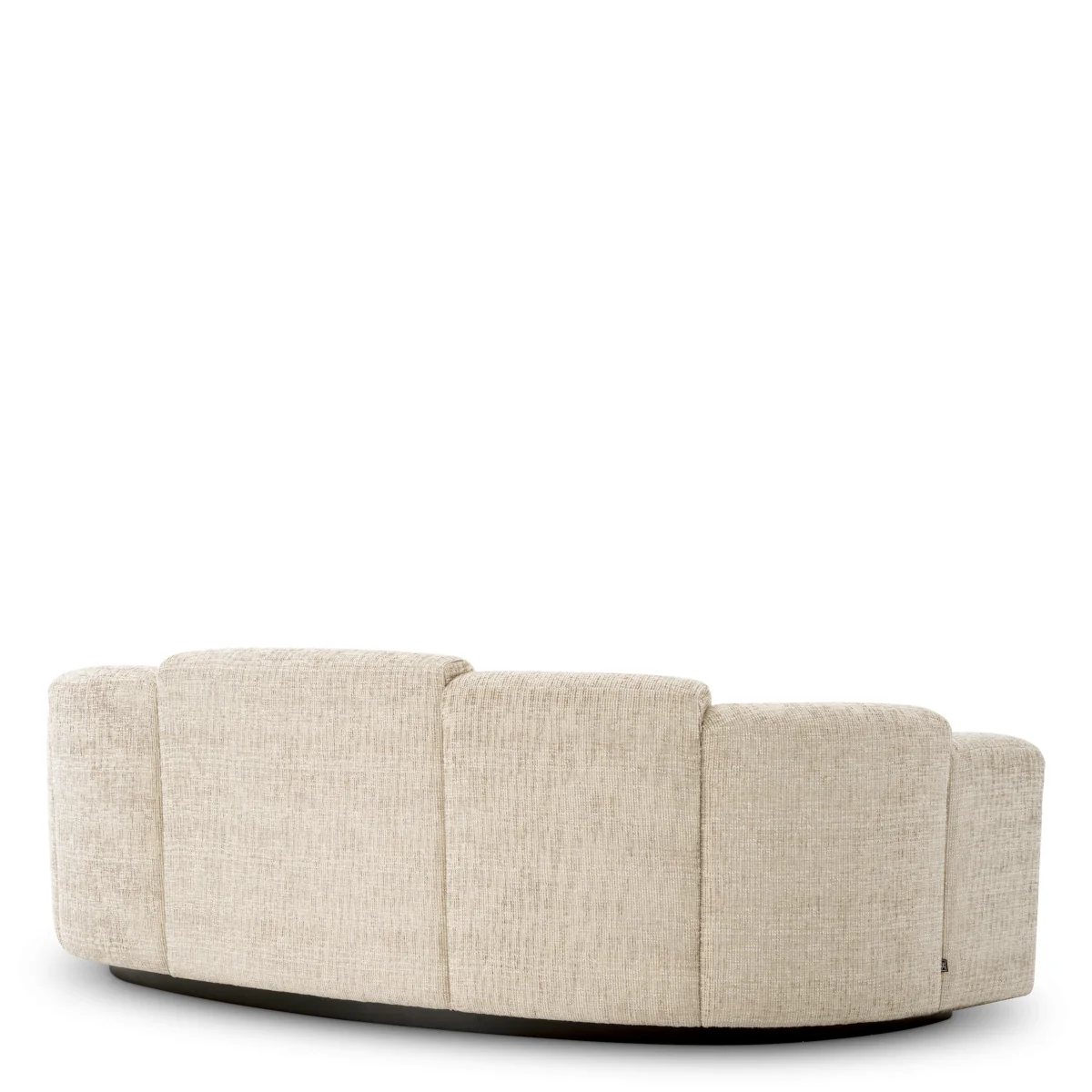 Eichholtz Marbella Large Sofa Creststone Beige Black Wooden Base - Large Sofa Creststone Beige - Image 5