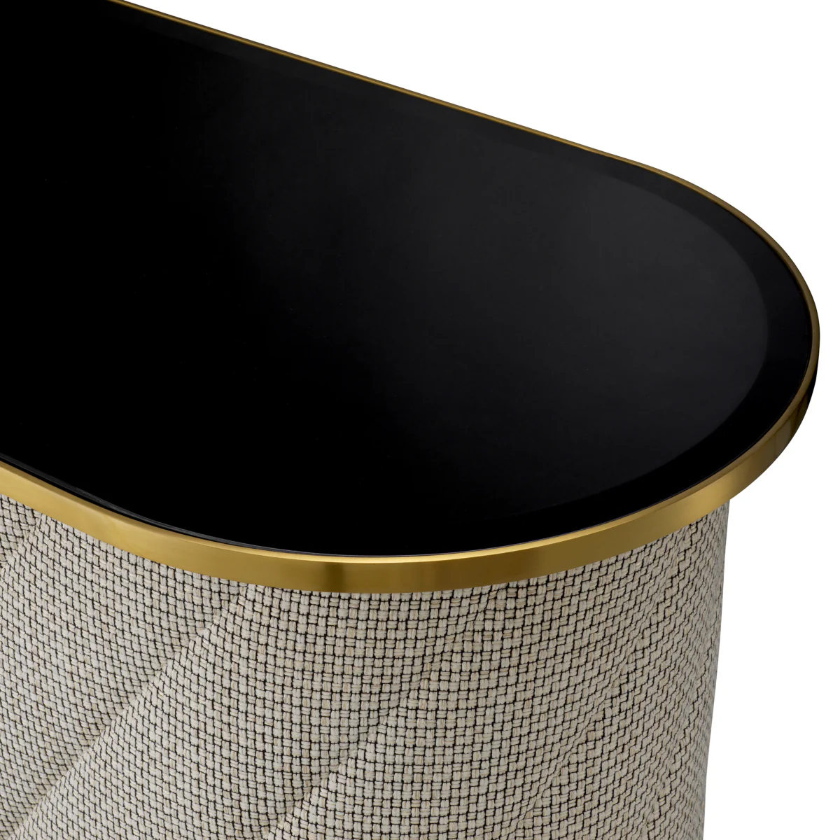 Eichholtz Matthew Bar Forrester Off-White Black Beveled Glass Brushed Brass Finish - Bar Forrester Off-White Black Beveled Glass Brushed Brass Finish - Image 6