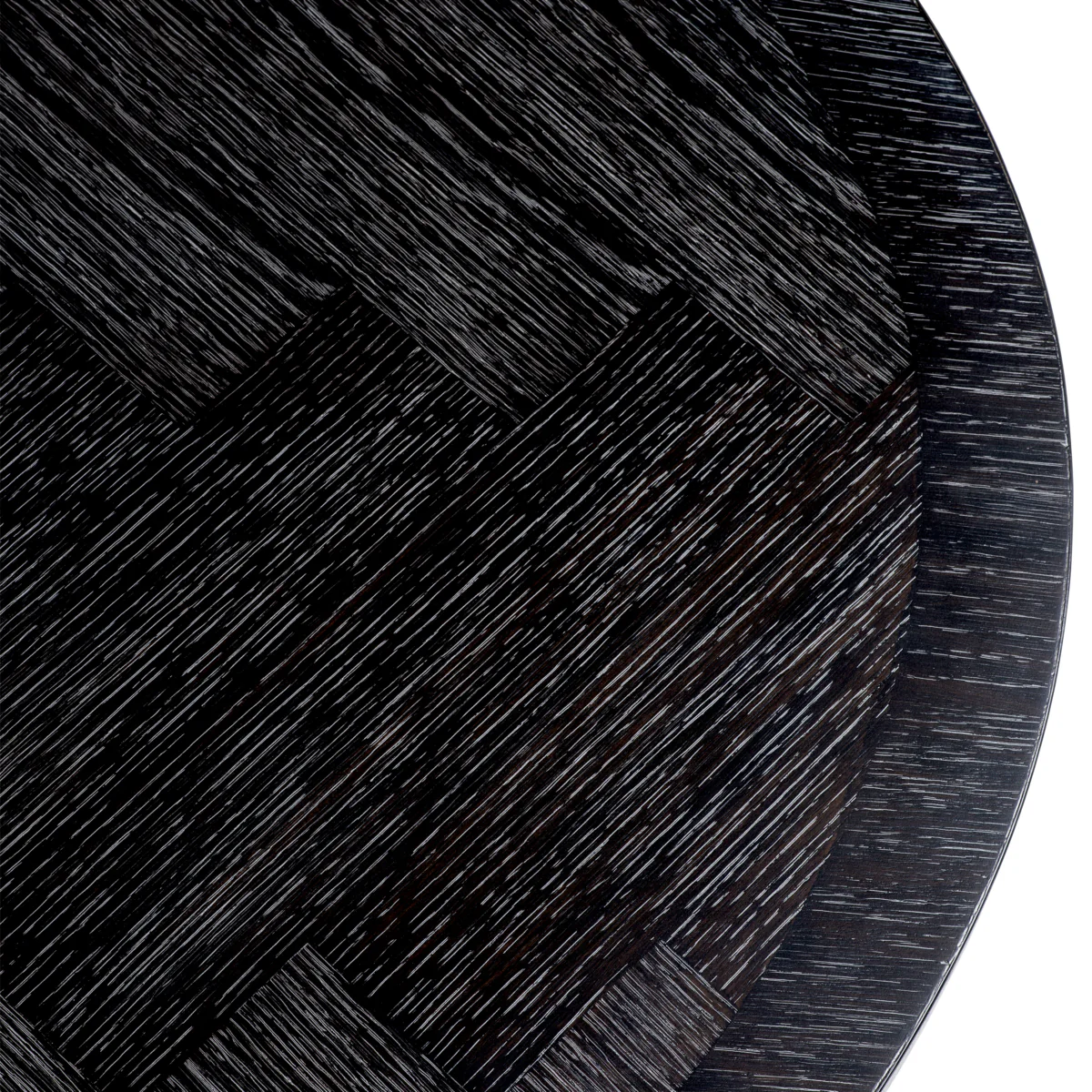 Eichholtz Melchior Oval Dining Table Charcoal Oak Veneer / Bronze Finish - Oval Dining Table Charcoal Oak Veneer / Bronze Finish - Image 6