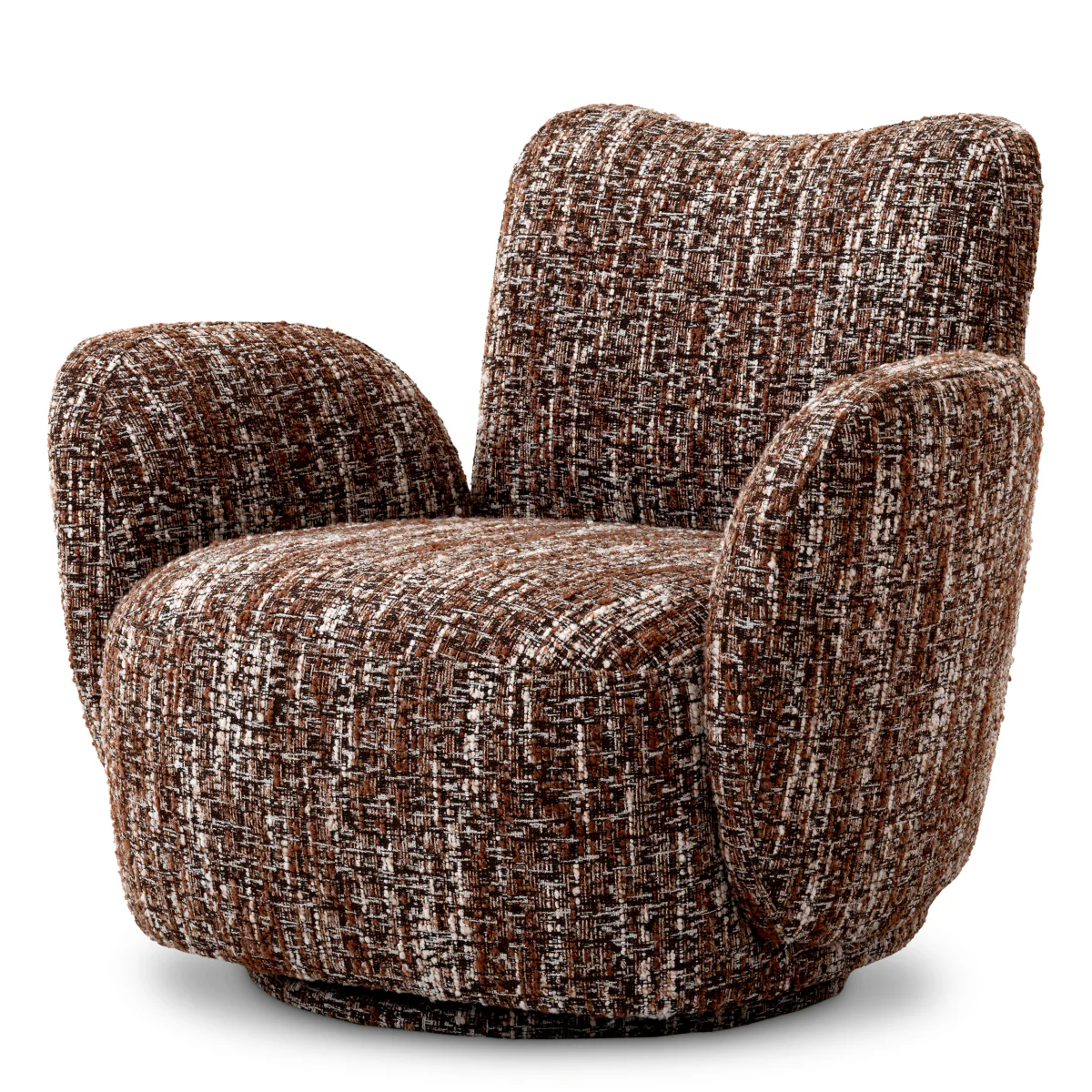 Eichholtz Merida Swivel Chair Boucle Sonata Red - Swivel Chair Boucle Sonata Red