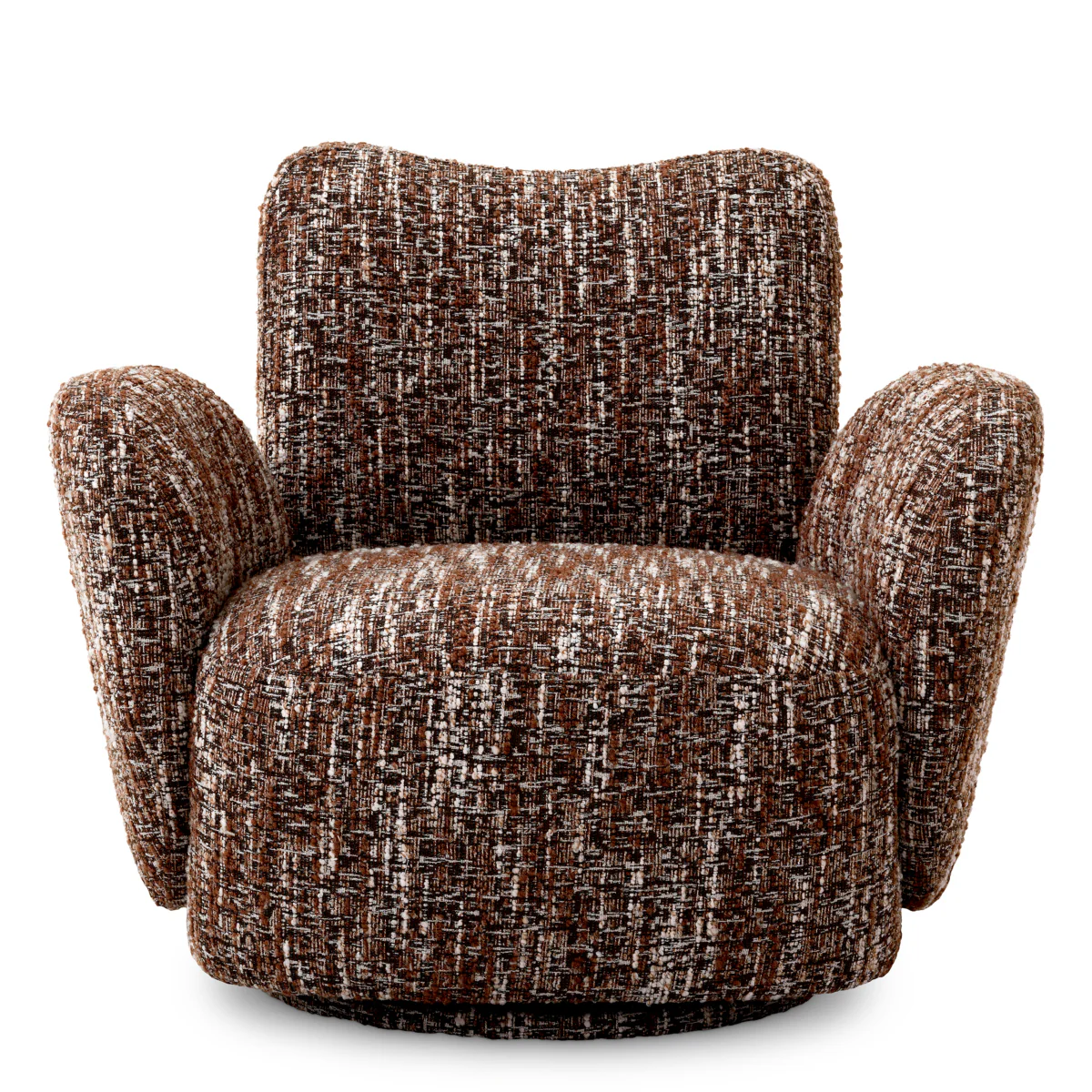 Eichholtz Merida Swivel Chair Boucle Sonata Red - Swivel Chair Boucle Sonata Red - Image 3