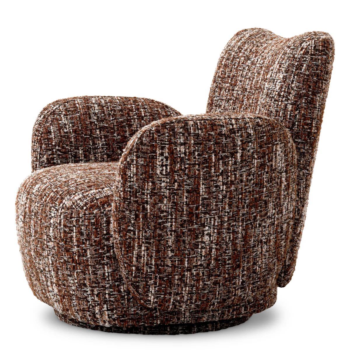 Eichholtz Merida Swivel Chair Boucle Sonata Red - Swivel Chair Boucle Sonata Red - Image 4