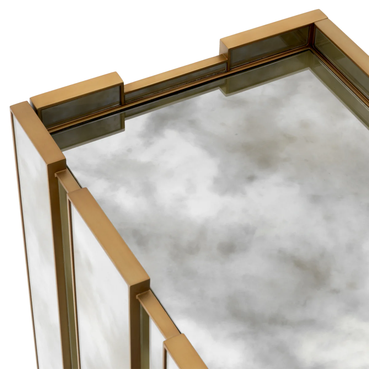 Eichholtz Nottingham Dresser Brushed Brass And Antique Mirror Glass - Dresser Brushed Brass Finish Antique Mirror Glass - Image 6
