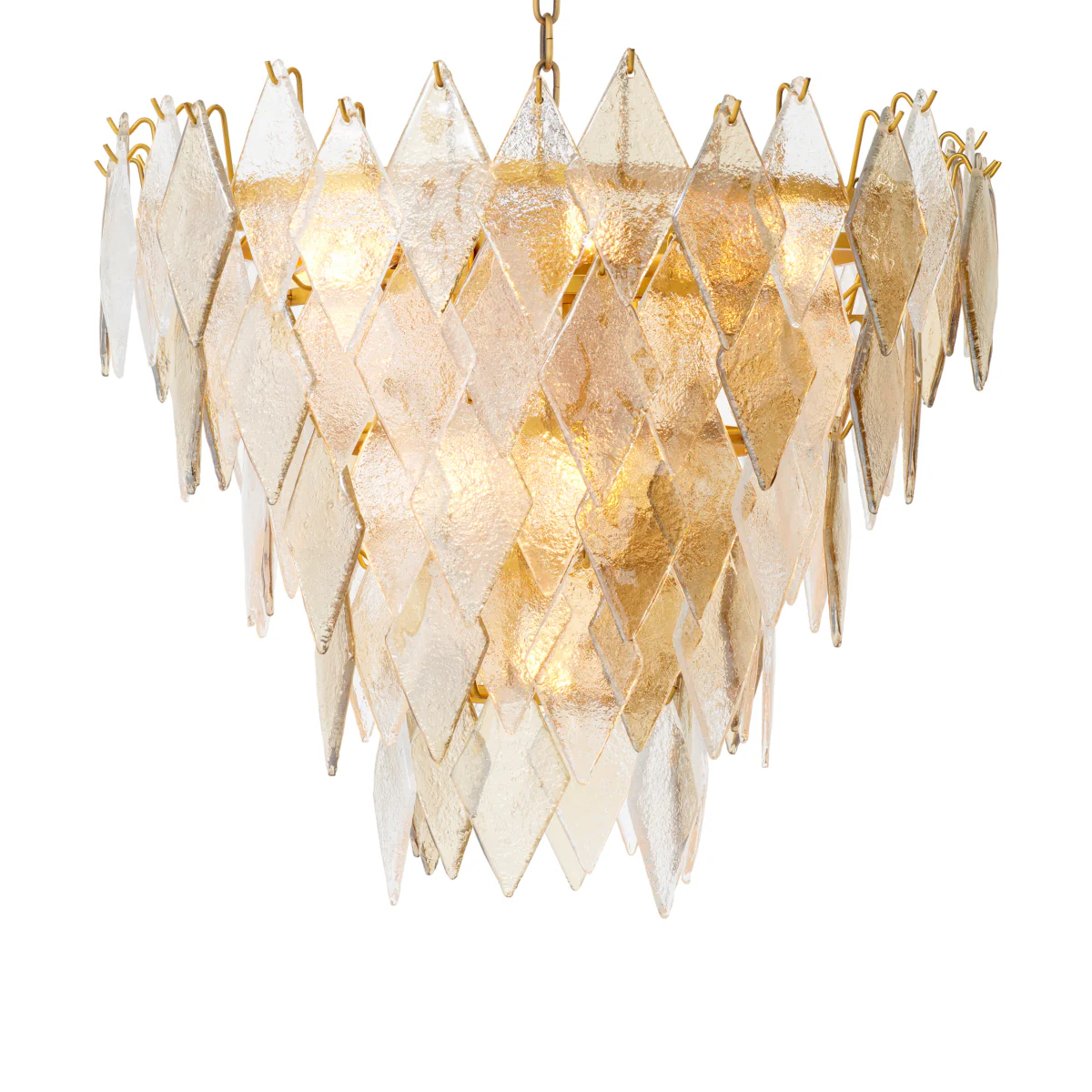 Eichholtz Rhombus S Chandelier Antique Brass Finish - Chandelier Rhombus S