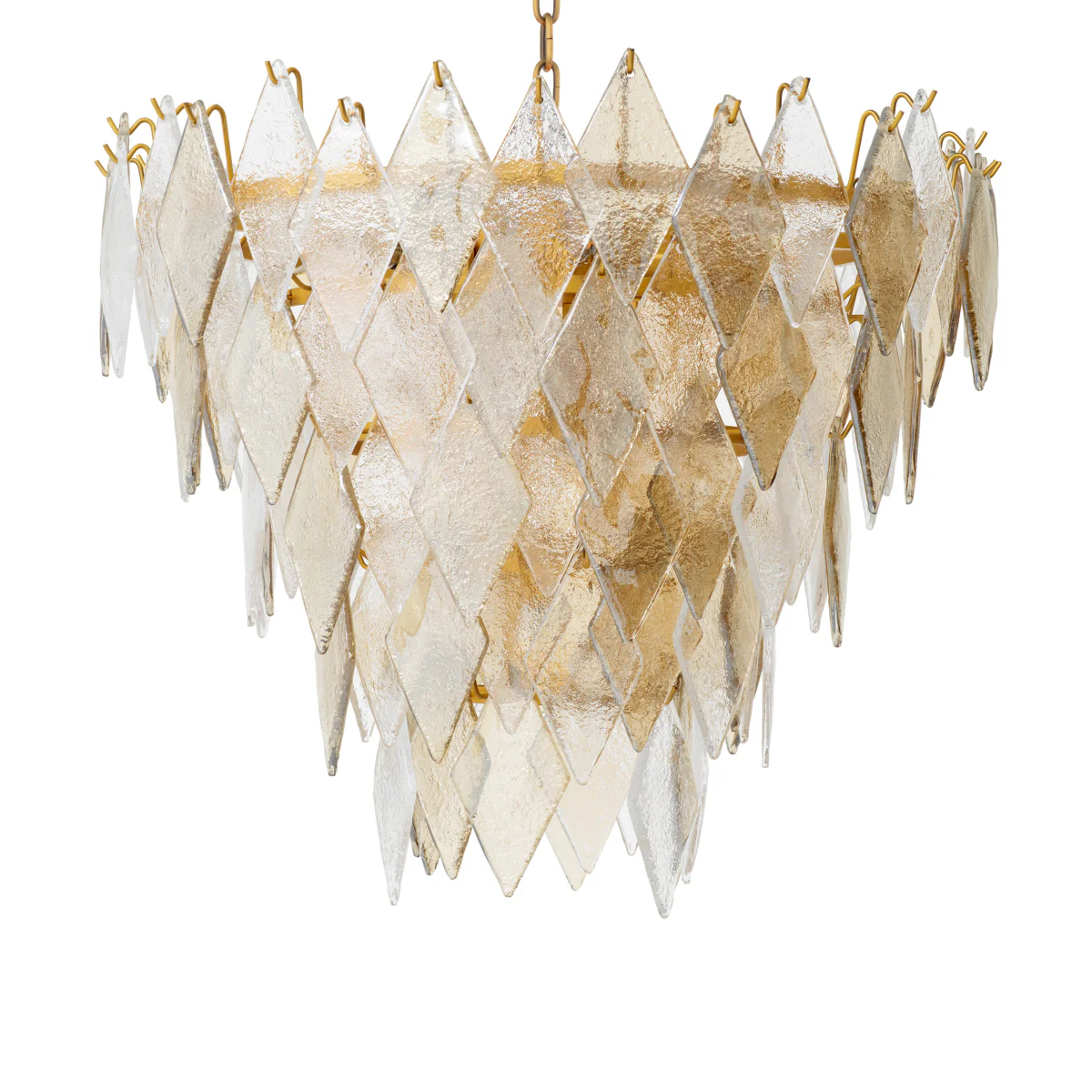 Eichholtz Rhombus S Chandelier Antique Brass Finish - Chandelier Rhombus S - Image 2