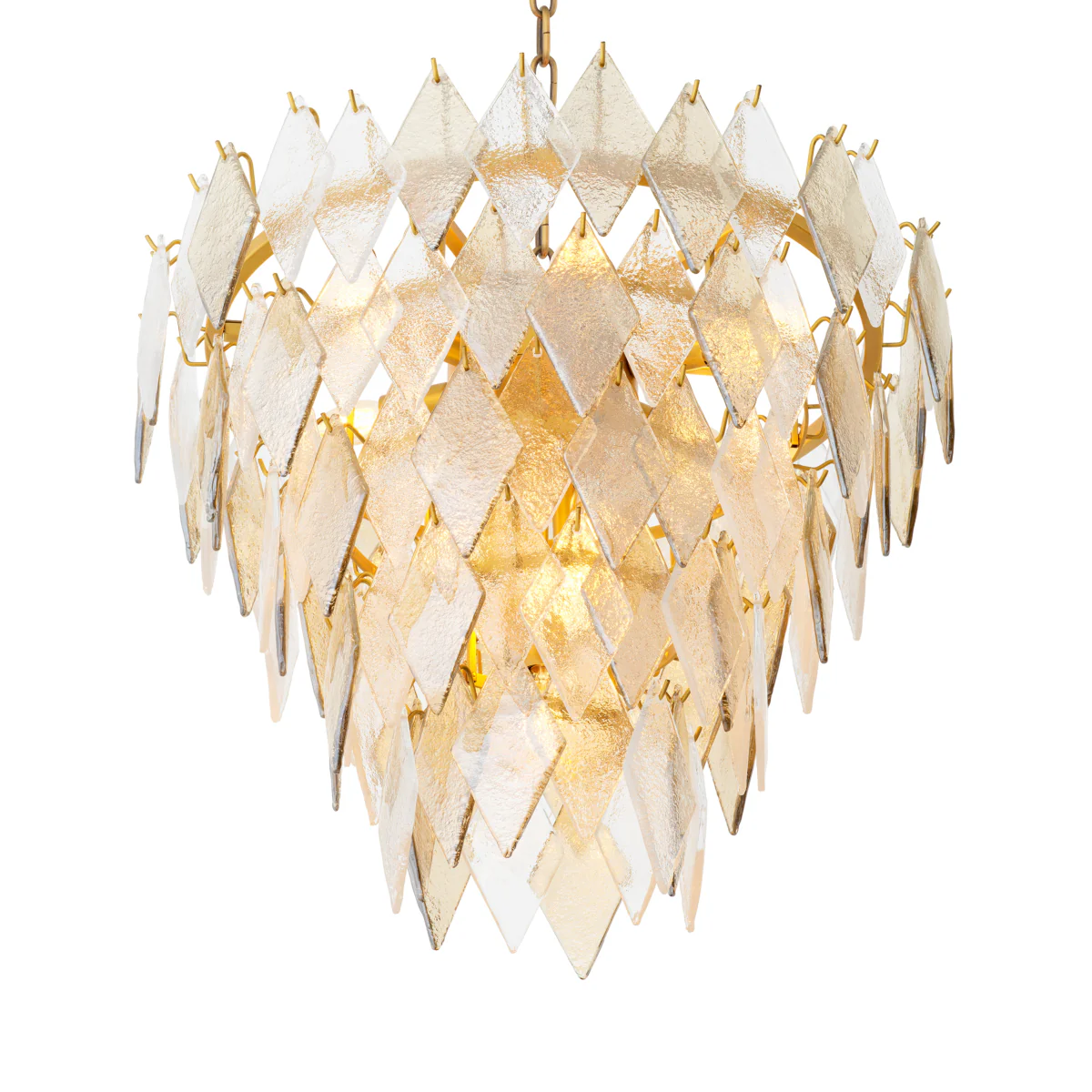 Eichholtz Rhombus S Chandelier Antique Brass Finish - Chandelier Rhombus S - Image 3
