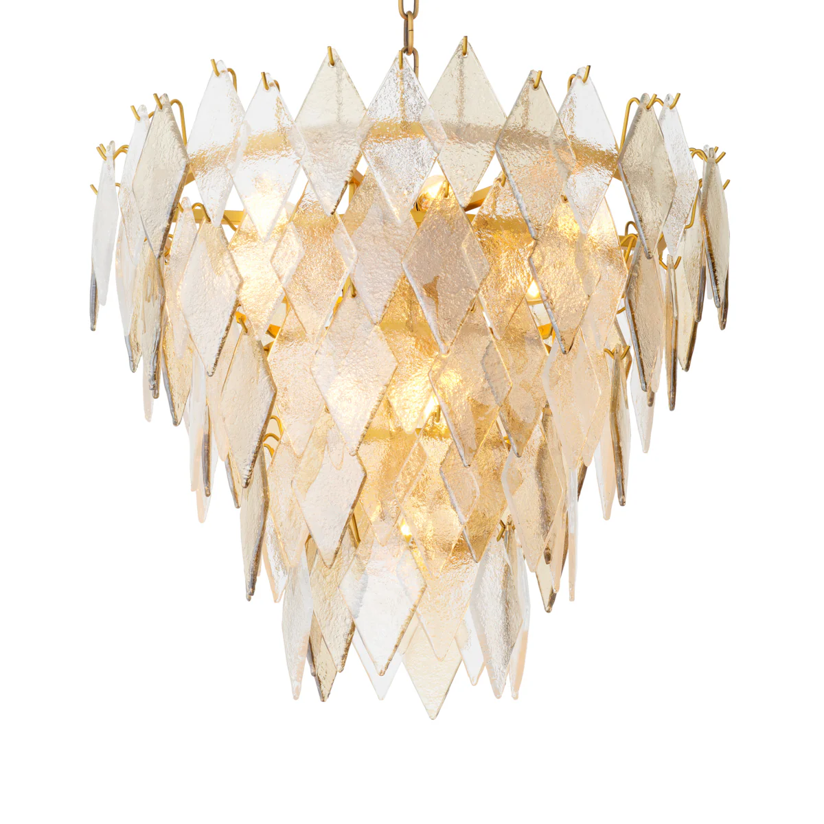 Eichholtz Rhombus S Chandelier Antique Brass Finish - Chandelier Rhombus S - Image 4