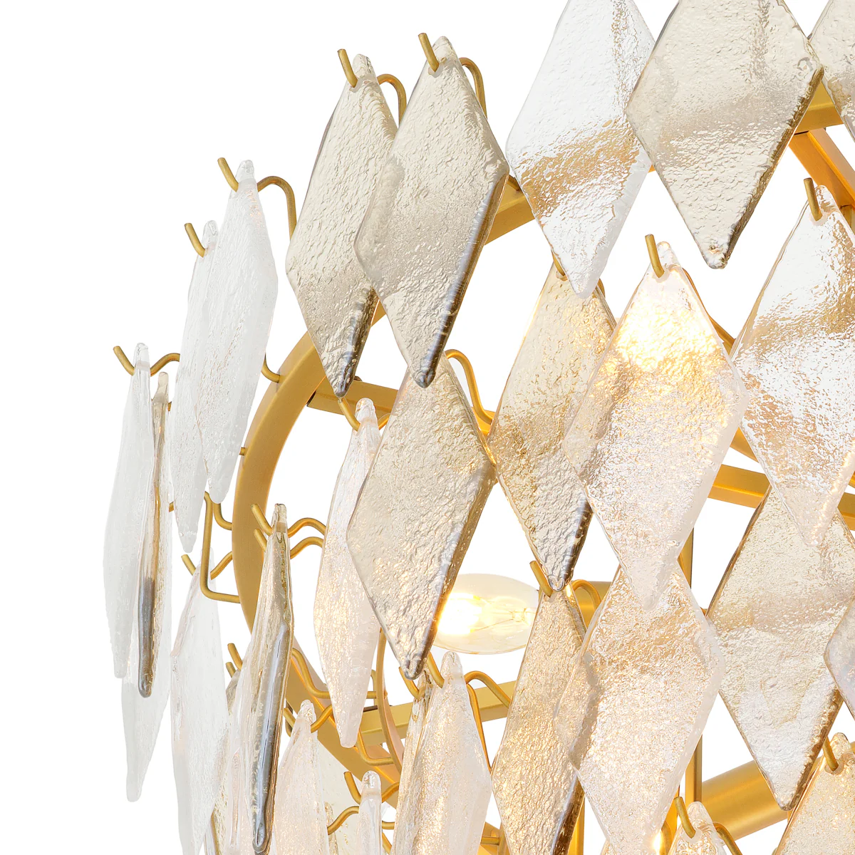 Eichholtz Rhombus S Chandelier Antique Brass Finish - Chandelier Rhombus S - Image 5