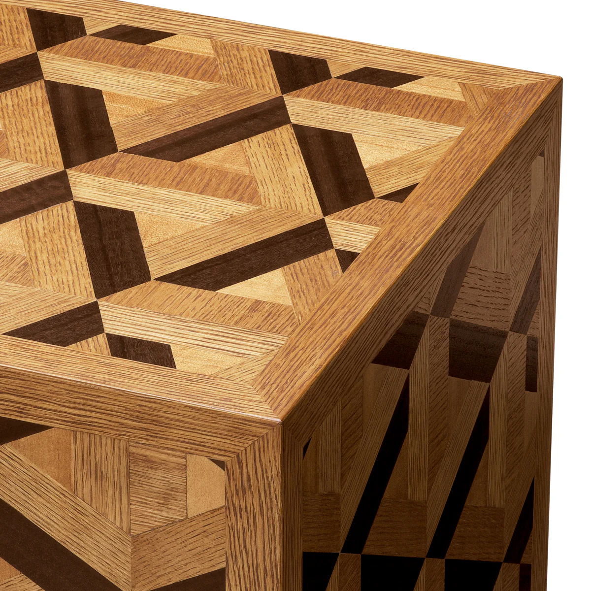 Eichholtz Rubicon Side Table Oak Veneer - Side Table Oak Veneer - Image 5