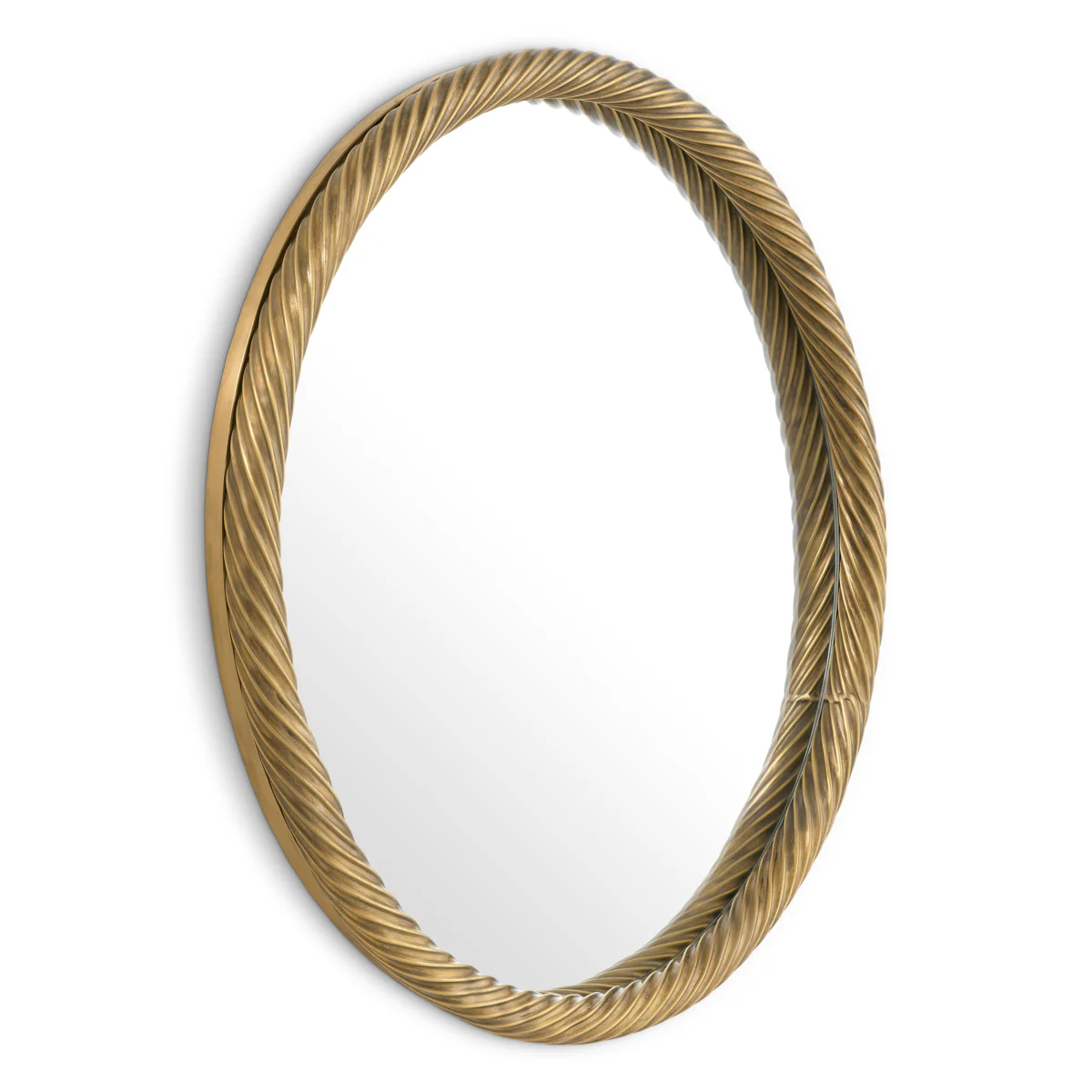 Eichholtz Salvi Round Mirror Vintage Brass Finish - Salvi Round Mirror Vintage Brass Finish - Image 2