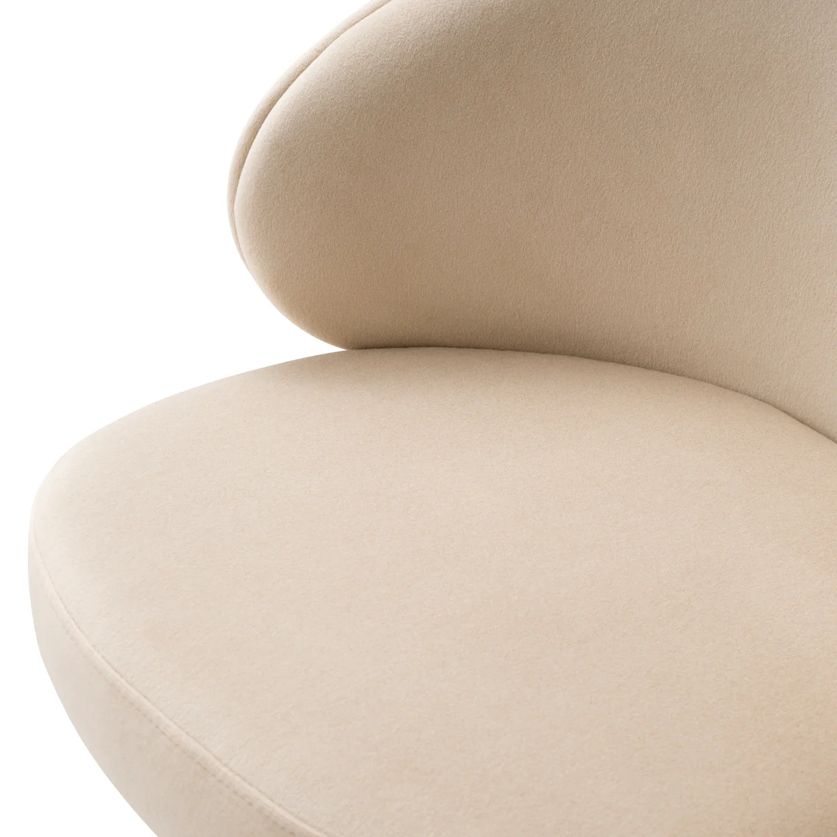 Eichholtz Swivel Bar Stool Sabino Beige  Walnut Finish Back - Swivel Bar Stool Sabino Beige  Walnut Finish Back - Image 6