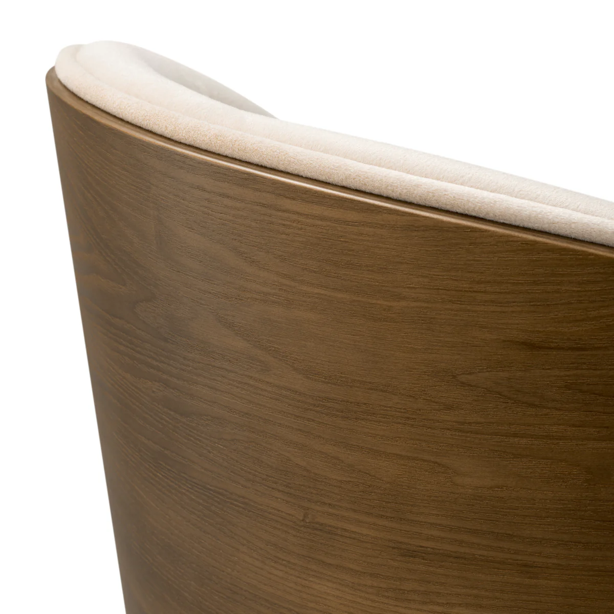 Eichholtz Swivel Bar Stool Sabino Beige  Walnut Finish Back - Swivel Bar Stool Sabino Beige  Walnut Finish Back - Image 7