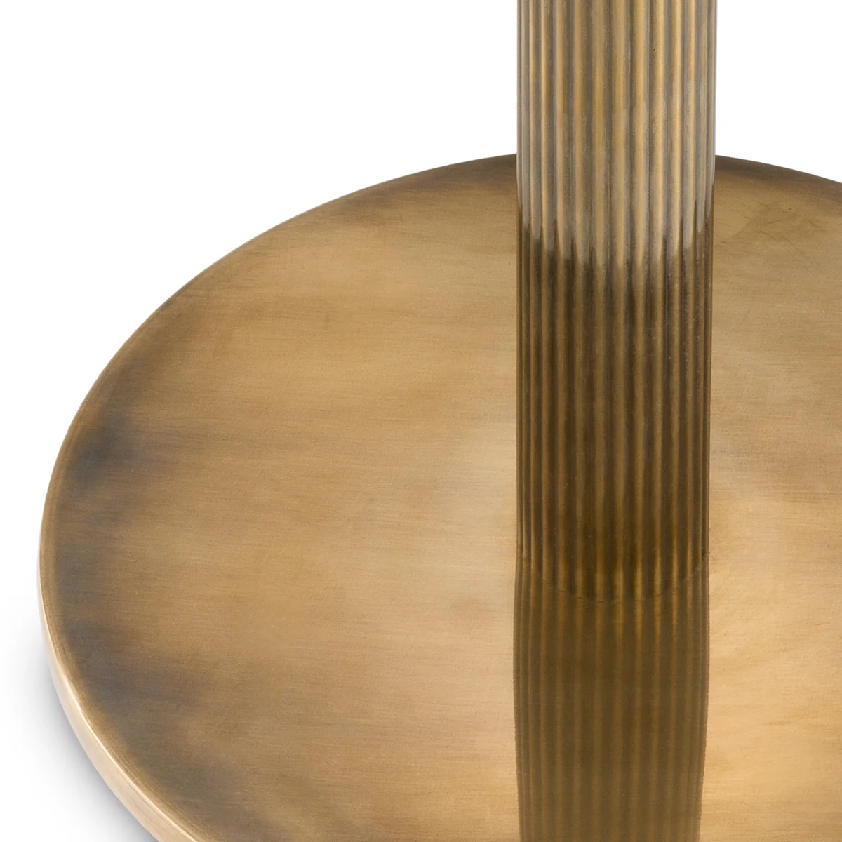 Eichholtz Tavolara Side Table Vintage Brass Finish White Marble Top - Side Table Vintage Brass Finish White Marble Top - Image 5