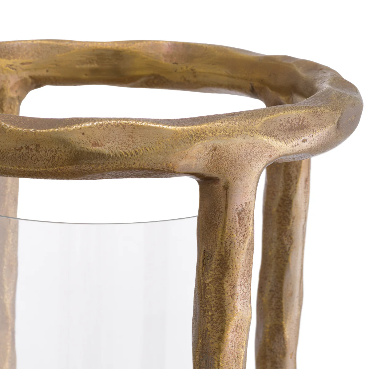 Eichholtz Throne Hurricane Lamp Vintage Brass Finish Clear Glass - Hurricane Throne Vintage Brass Finish Clear Glass - Image 7