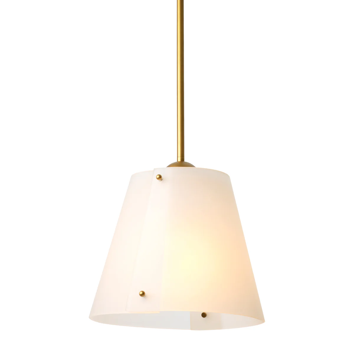Eichholtz Trianon Pendant Antique Brass Finish White Glass - Pendant Trianon