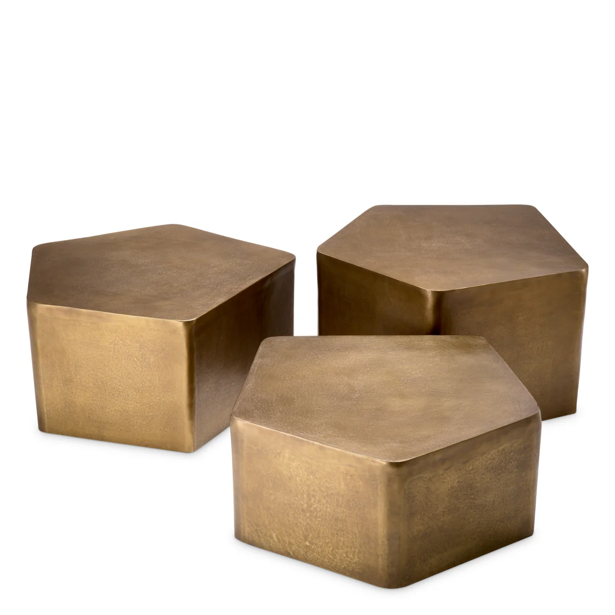 Eichholtz Veenazza Coffee Table Set Of 3 Vintage Brass Finish - Coffee Table Set of 3 Vintage Brass Finish - Image 4