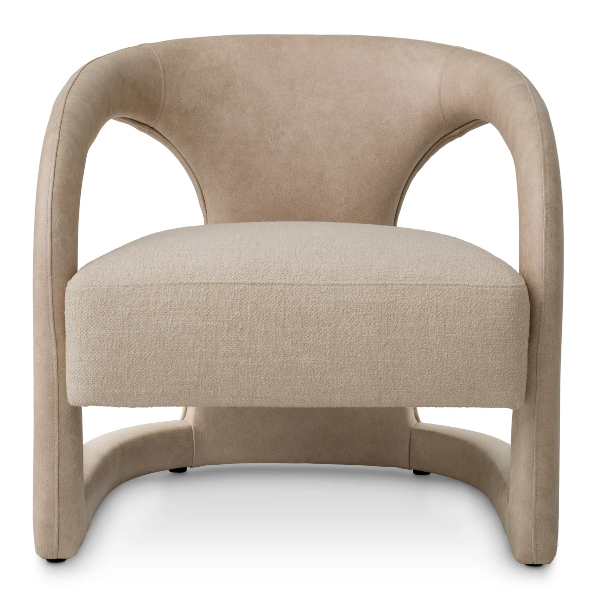 Eichholtz Voletta Accent Chair Valente Beige Faux Leather Renato Ecru - Accent Chair Valente Beige Faux Leather Renato Ecru - Image 3